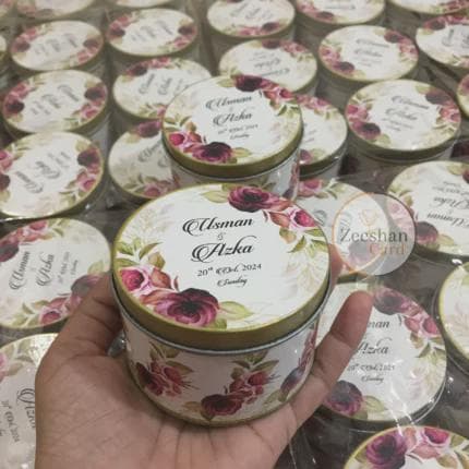 Personalized Nikkah Favor Boxes, Islamic Wedding Sweet Tin (Set of 35) - image 2