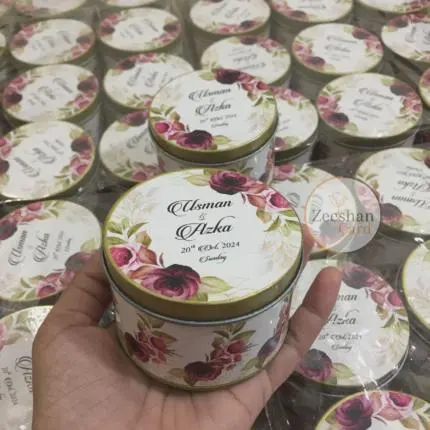 Personalized Nikkah Favor Boxes, Islamic Wedding Sweet Tin (Set of 35) - image 3