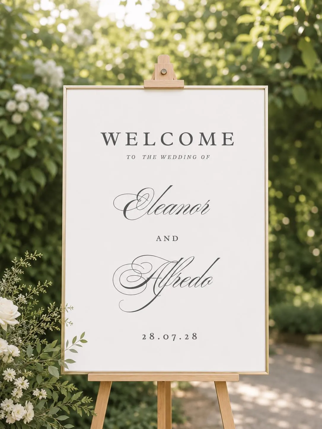 Minimal Wedding Welcome Sign Template, Editable Modern Wedding Decor (Digital Download) - image 3