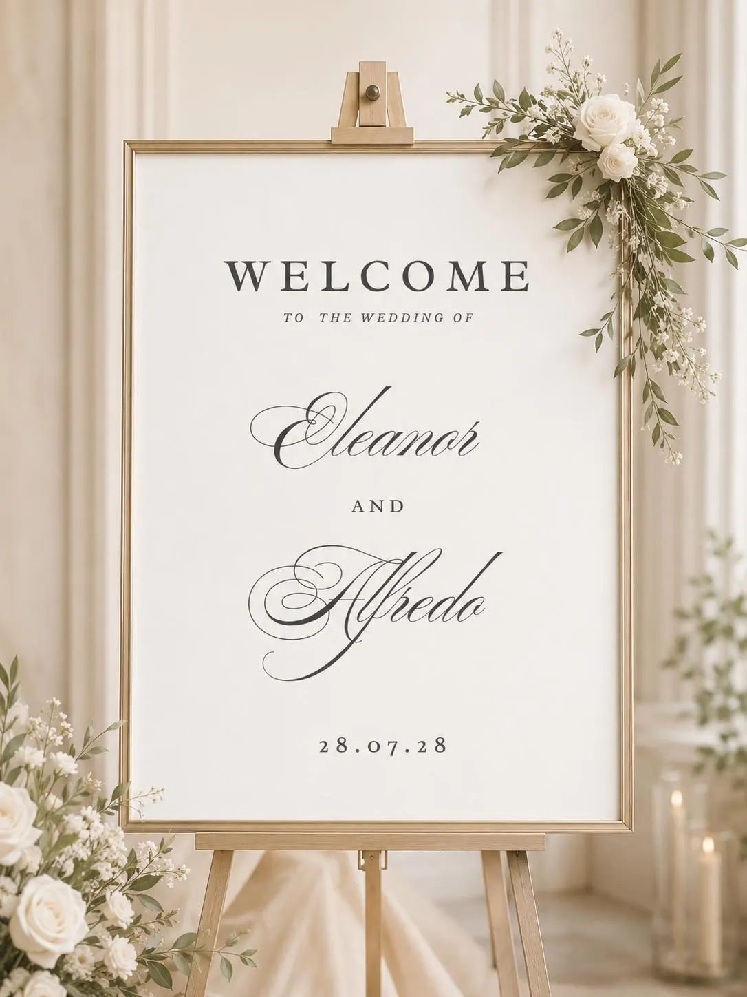 Minimal Wedding Welcome Sign Template, Editable Modern Wedding Decor (Digital Download) - image 5