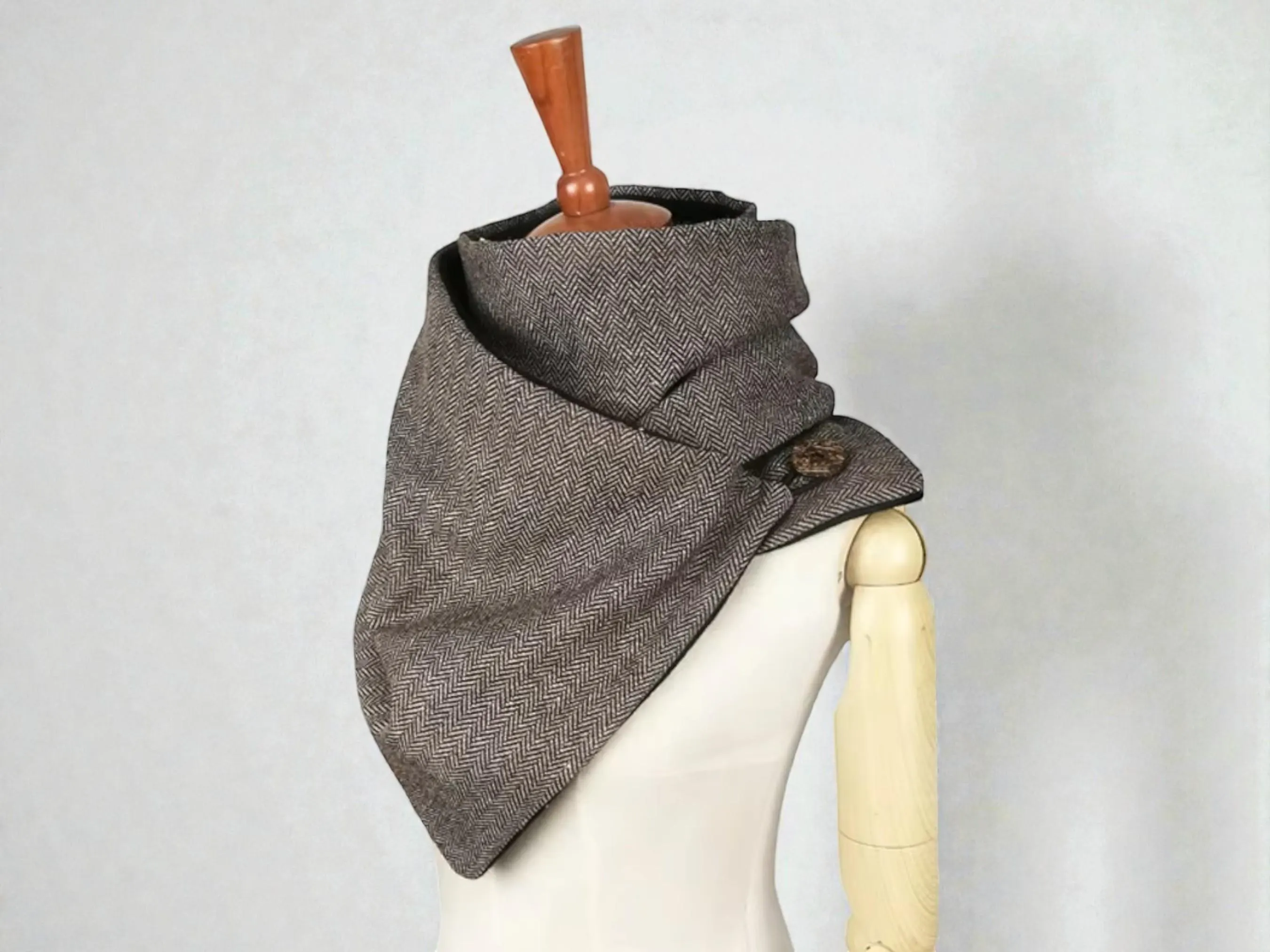 Handmade Cotton Cowl Scarf | Unisex Winter Neck Warmer - image 4