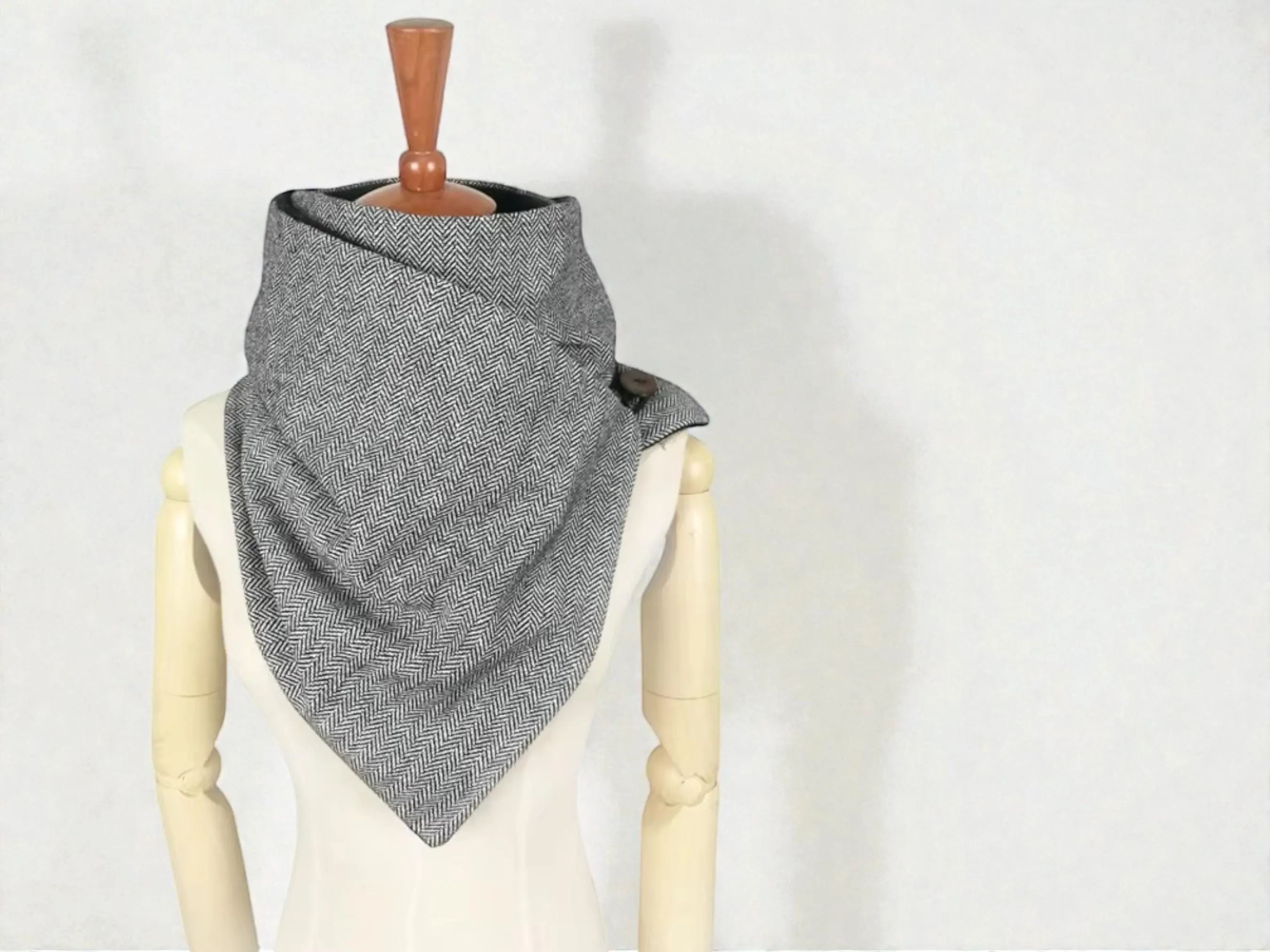 Handmade Cotton Cowl Scarf | Unisex Winter Neck Warmer - image 5