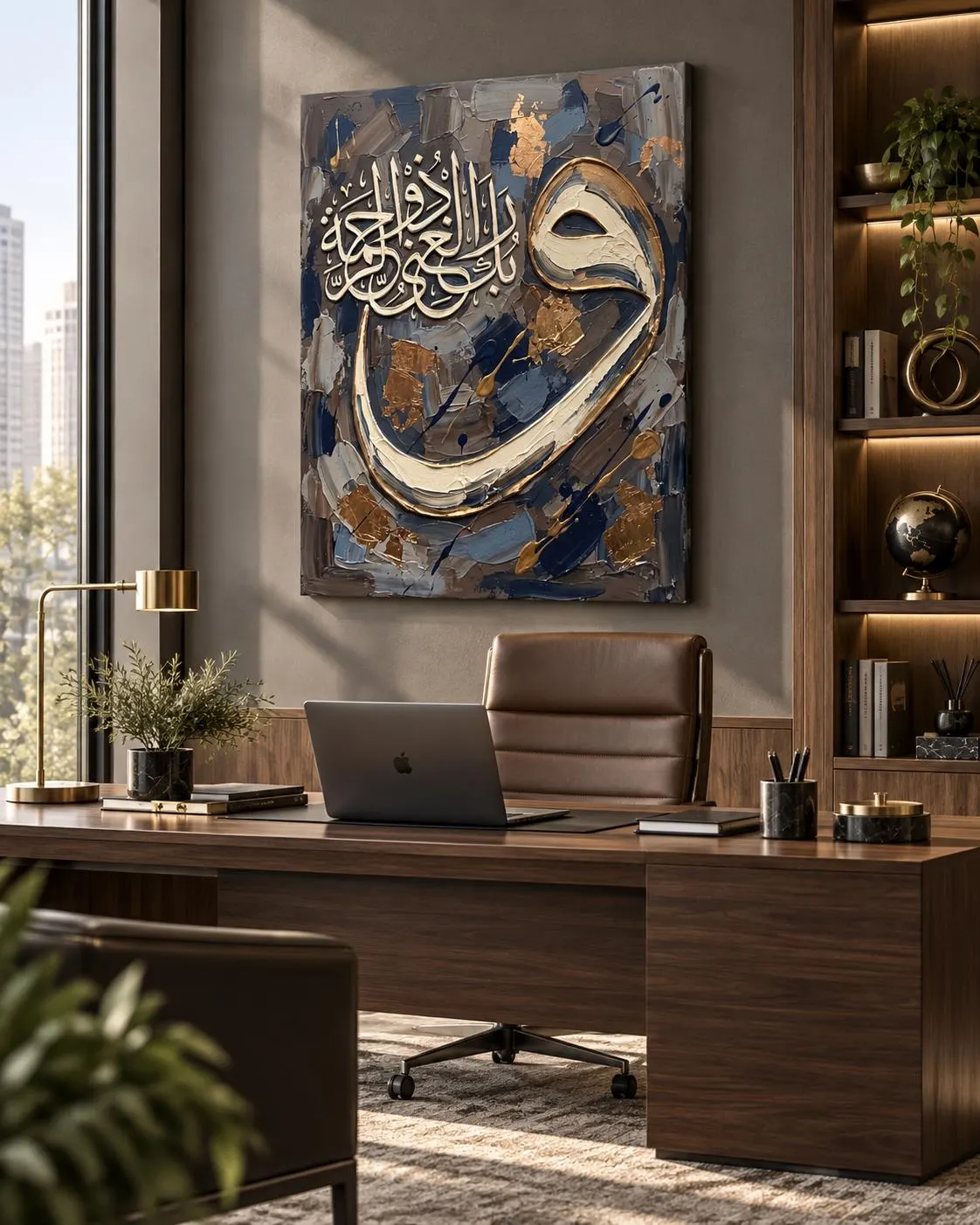 Wa Rabbuka Al-Ghaniyyu Dhu Ar-Rahmah Canvas Print, Textured Arabic Calligraphy, Ready-to-Hang Islamic Wall Art - image 4