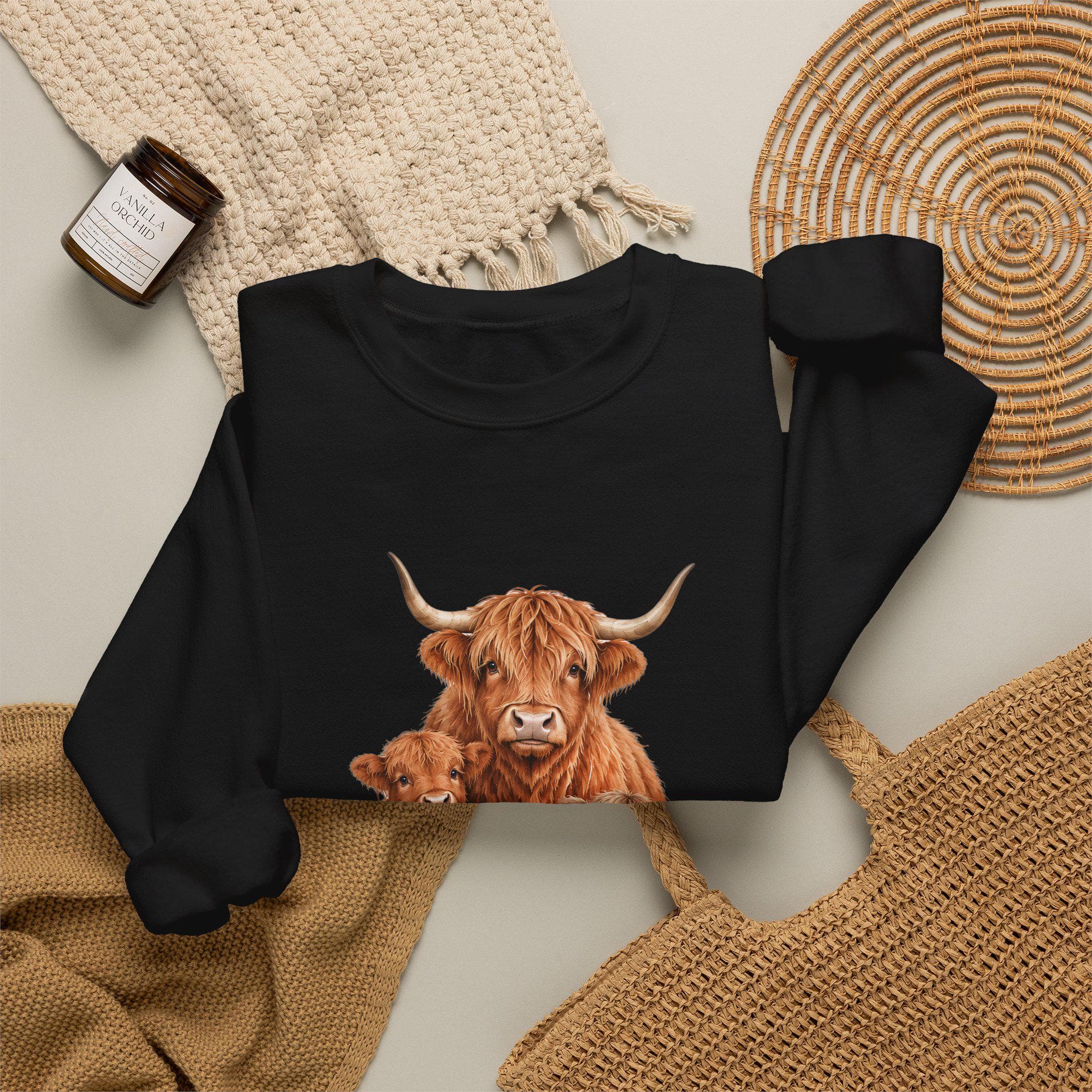 Personalized Highland Cow Mama Sweatshirt, Cow Mom Crewneck, New Mom Gift, Christmas Gift for Mom - image 3