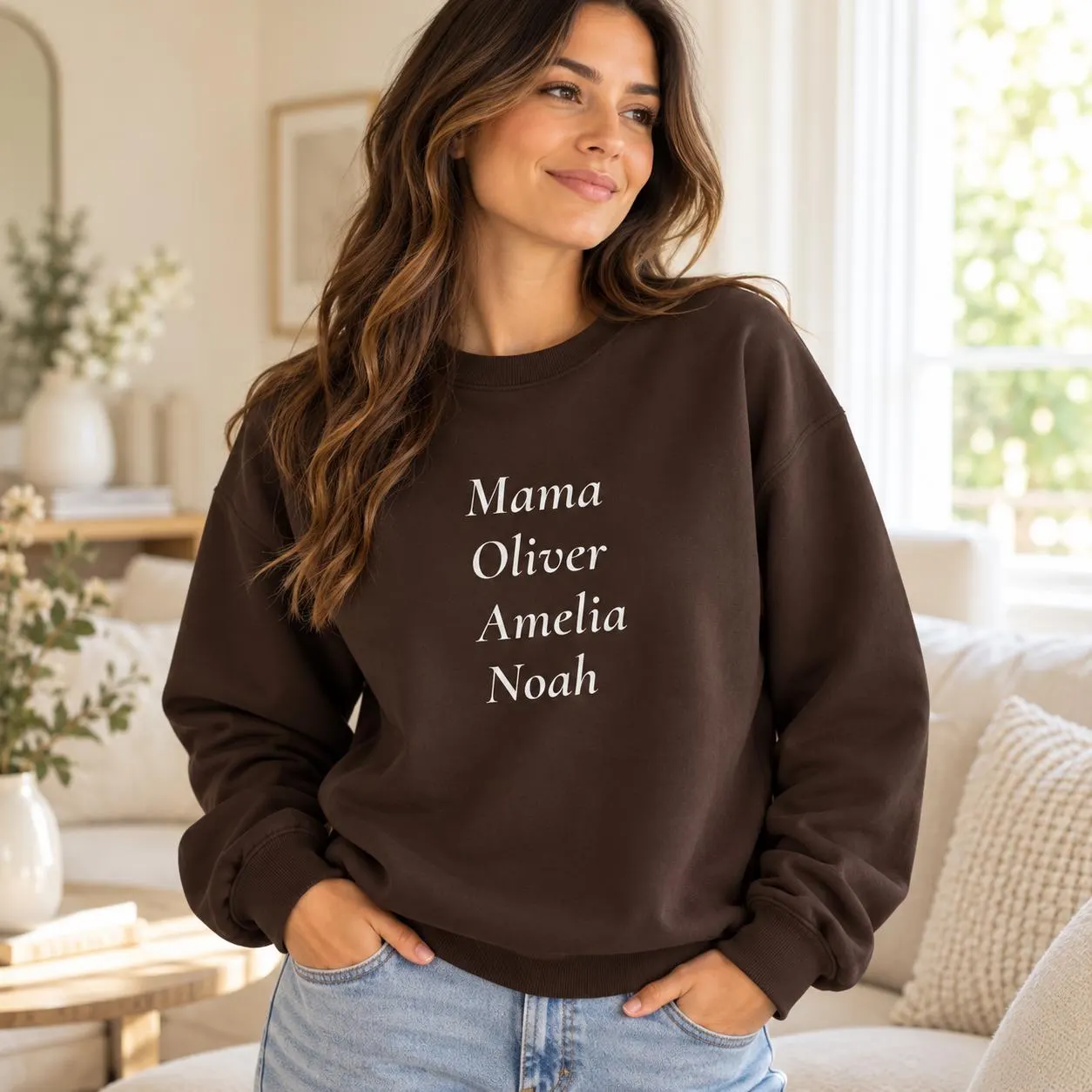 Personalized Mama Sweatshirt with Kids Names, Custom Mom Crewneck, Mother's Day Gift, New Mom Gift, Mama Sweater - image 4