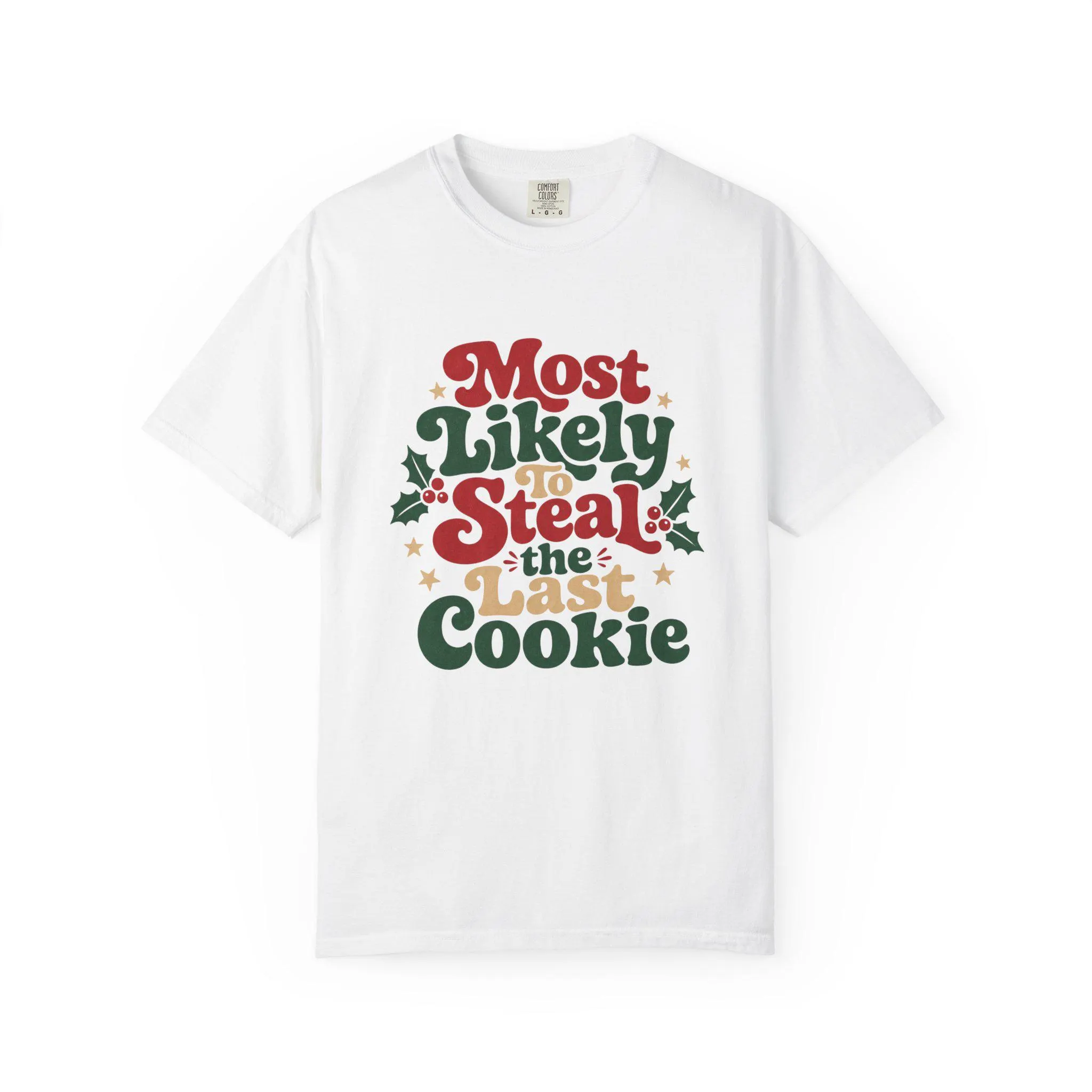 Retro Christmas Cookie Shirt, Comfort Colors Holiday Tee, Family Gift - image 3
