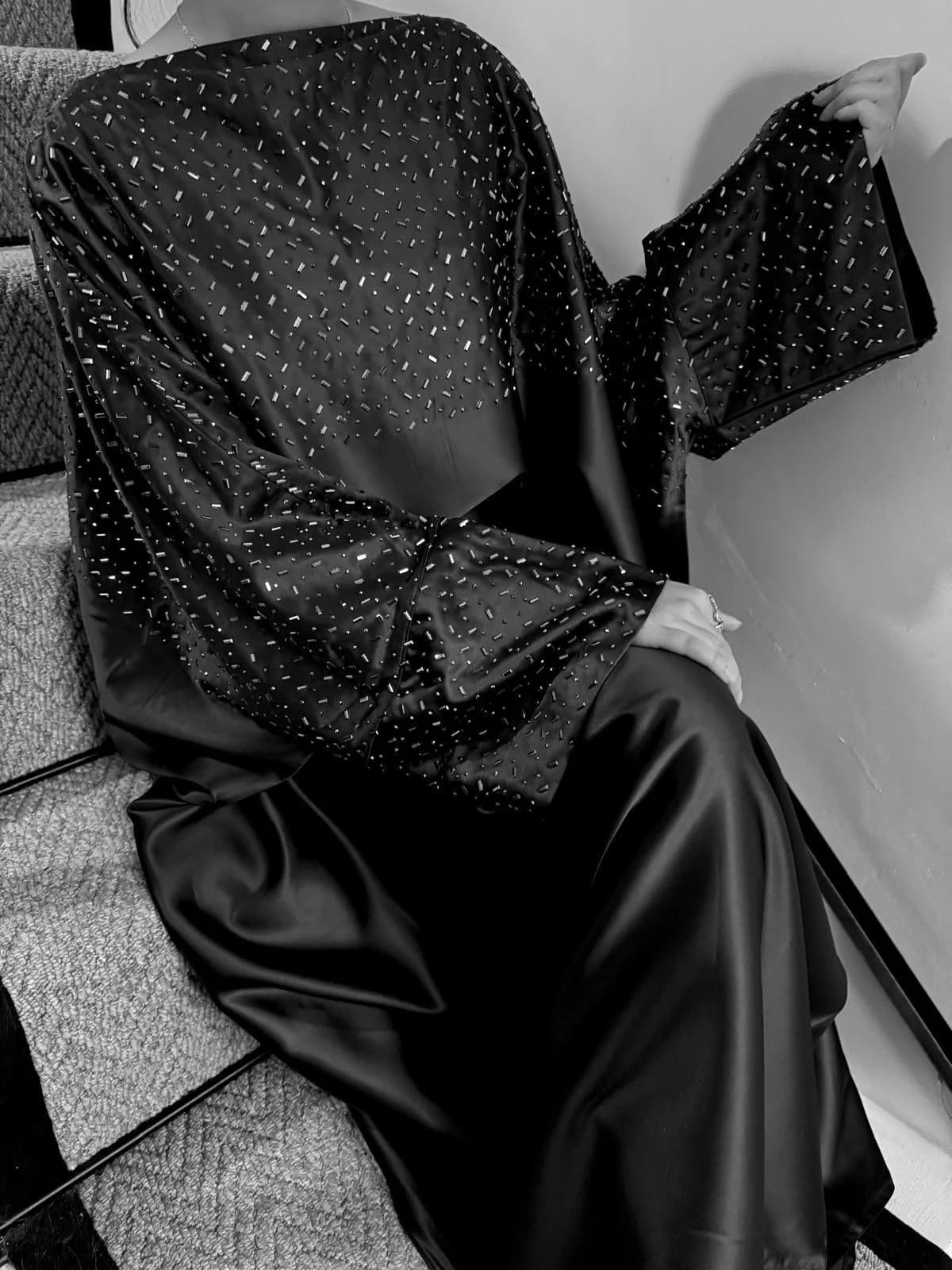Amelia Butterfly Abaya with Hijab and Inner Belt, Eid Outfit - image 5