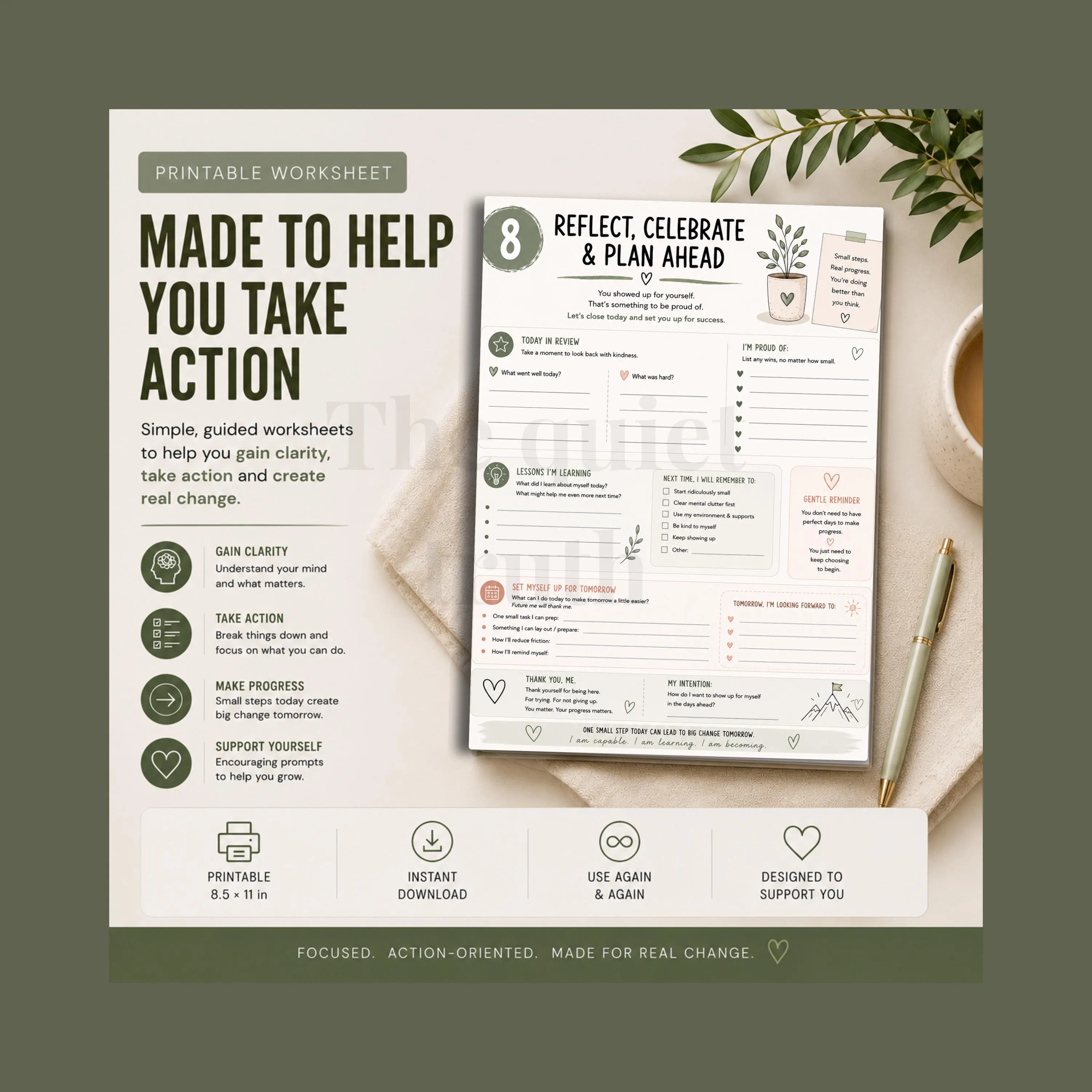 ADHD Workbook for Adults, Executive Function & Task Initiation Printable - image 2