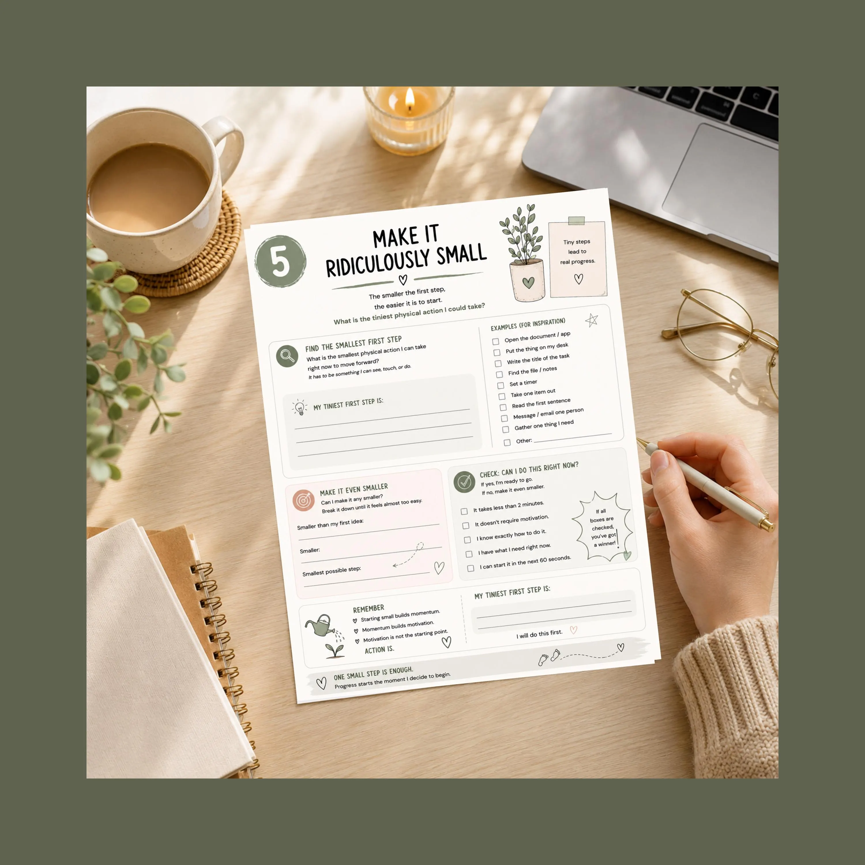 ADHD Workbook for Adults, Executive Function & Task Initiation Printable - image 5