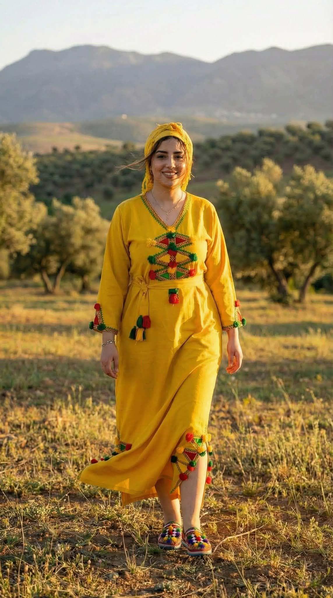 Moroccan Gandoura Dress – Handmade Traditional Kaftan – Boho Chic Embroidered Maxi Dress – Ethnic Moroccan Clothing for Women - image 3