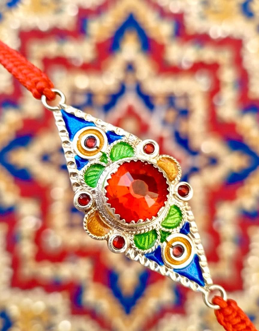 Berber Evil Eye Bracelet -Handmade Moroccan Cord Bracelet with Enamel Silver Charm for women - BerbereGlow™ - image 5