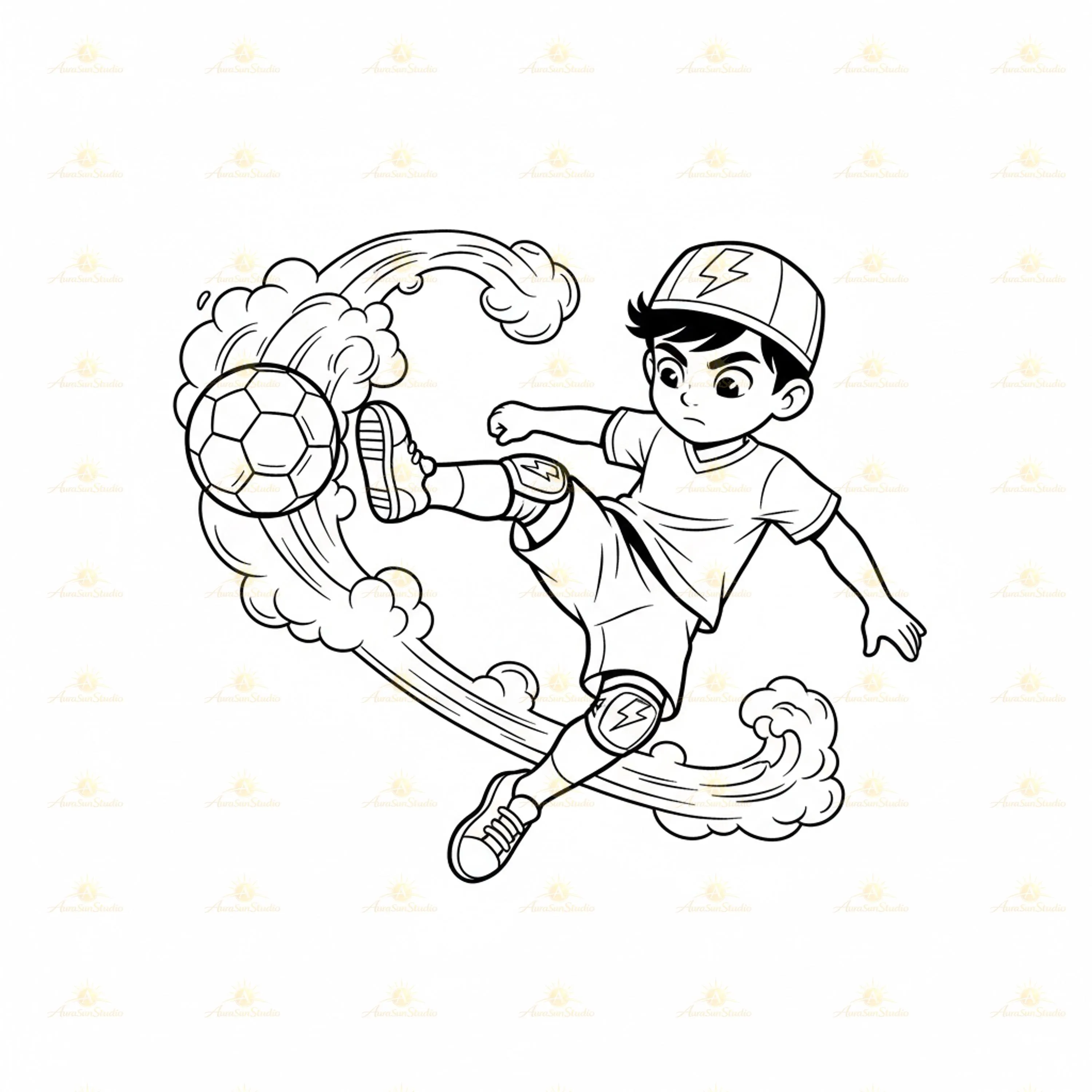 Muslim Kids Sports Coloring Book, Hijabi Athlete Activity Pages (PDF Download) - image 3