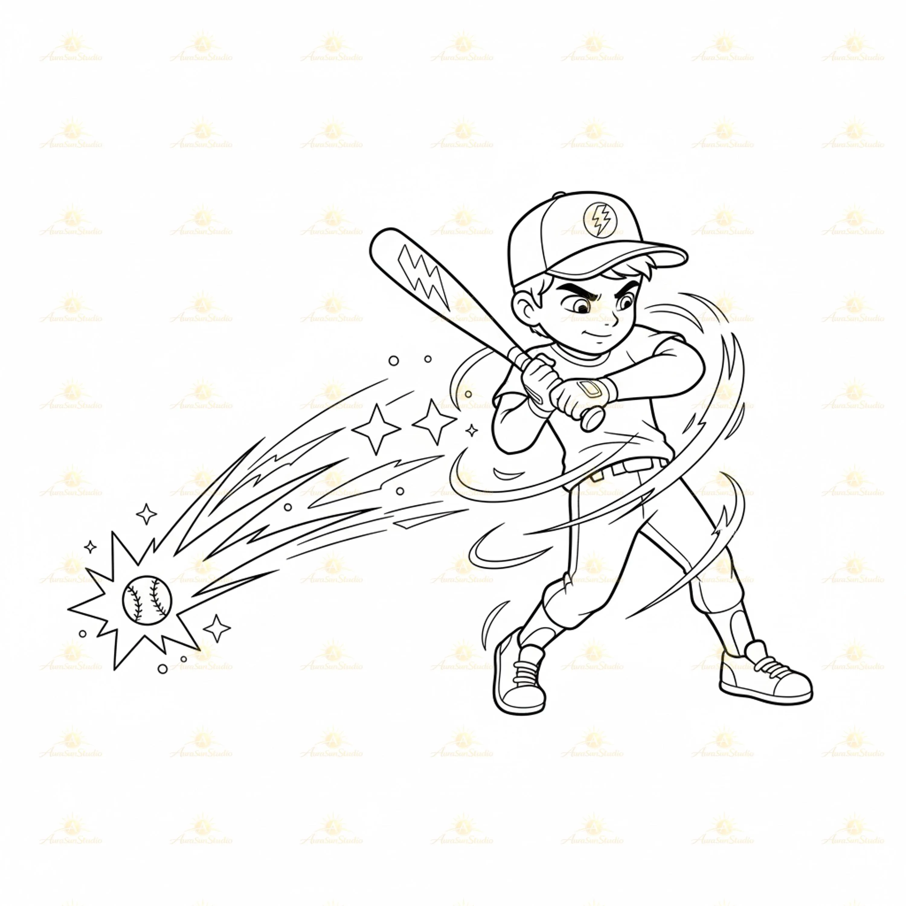 Muslim Kids Sports Coloring Book, Hijabi Athlete Activity Pages (PDF Download) - image 5