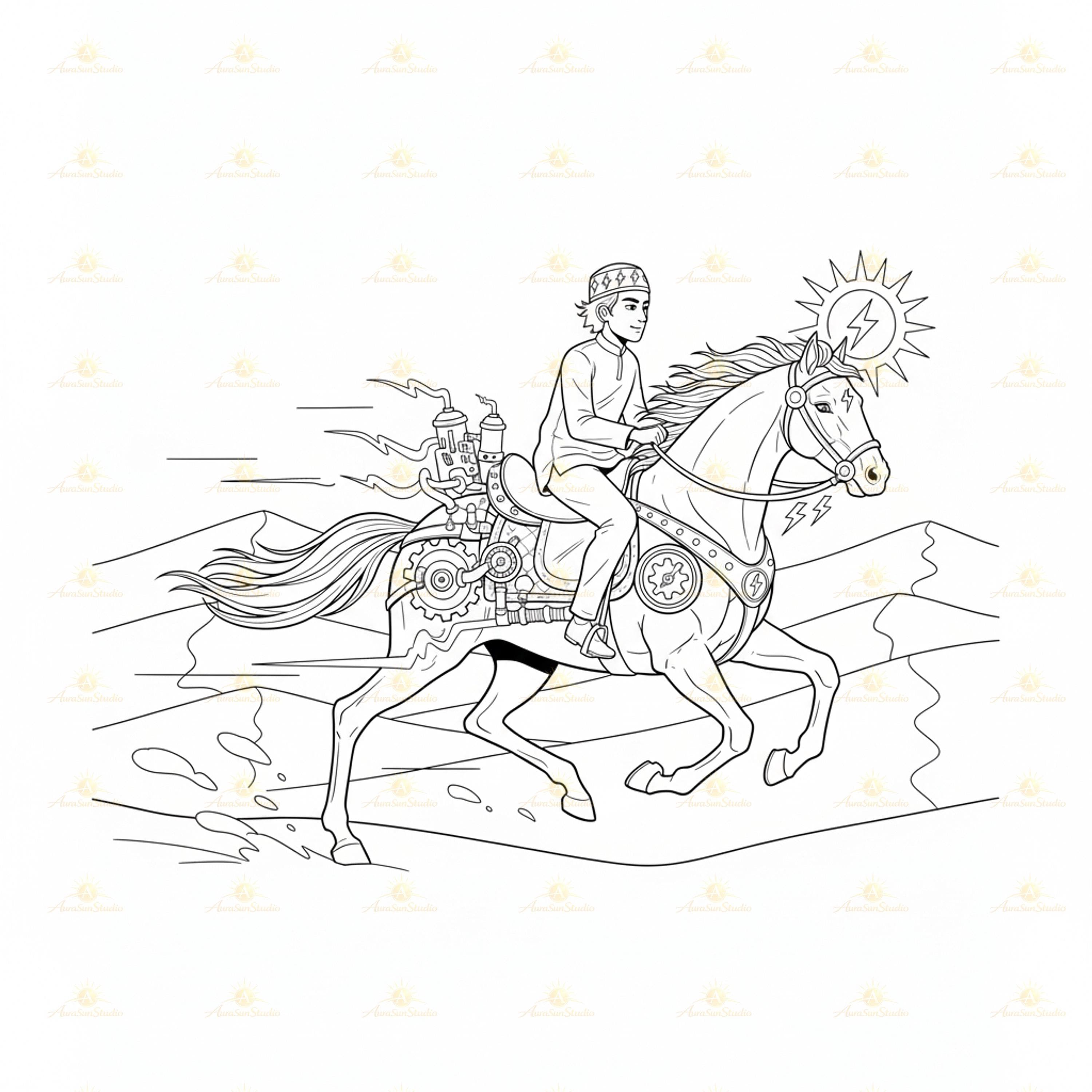Muslim Kids Sports Coloring Book, Hijabi Athlete Activity Pages (PDF Download)