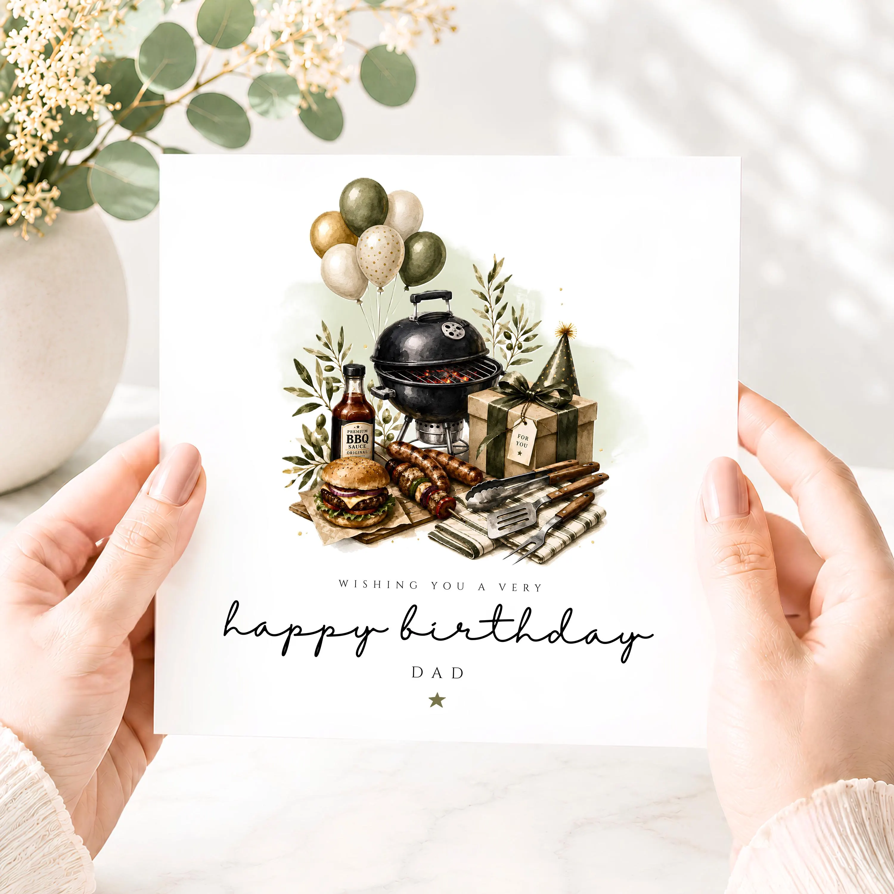 Personalised BBQ Birthday Card for Him, Barbecue Birthday Card for Men, BBQ Lover Card, Birthday Card for Dad Husband Boyfriend - image 4