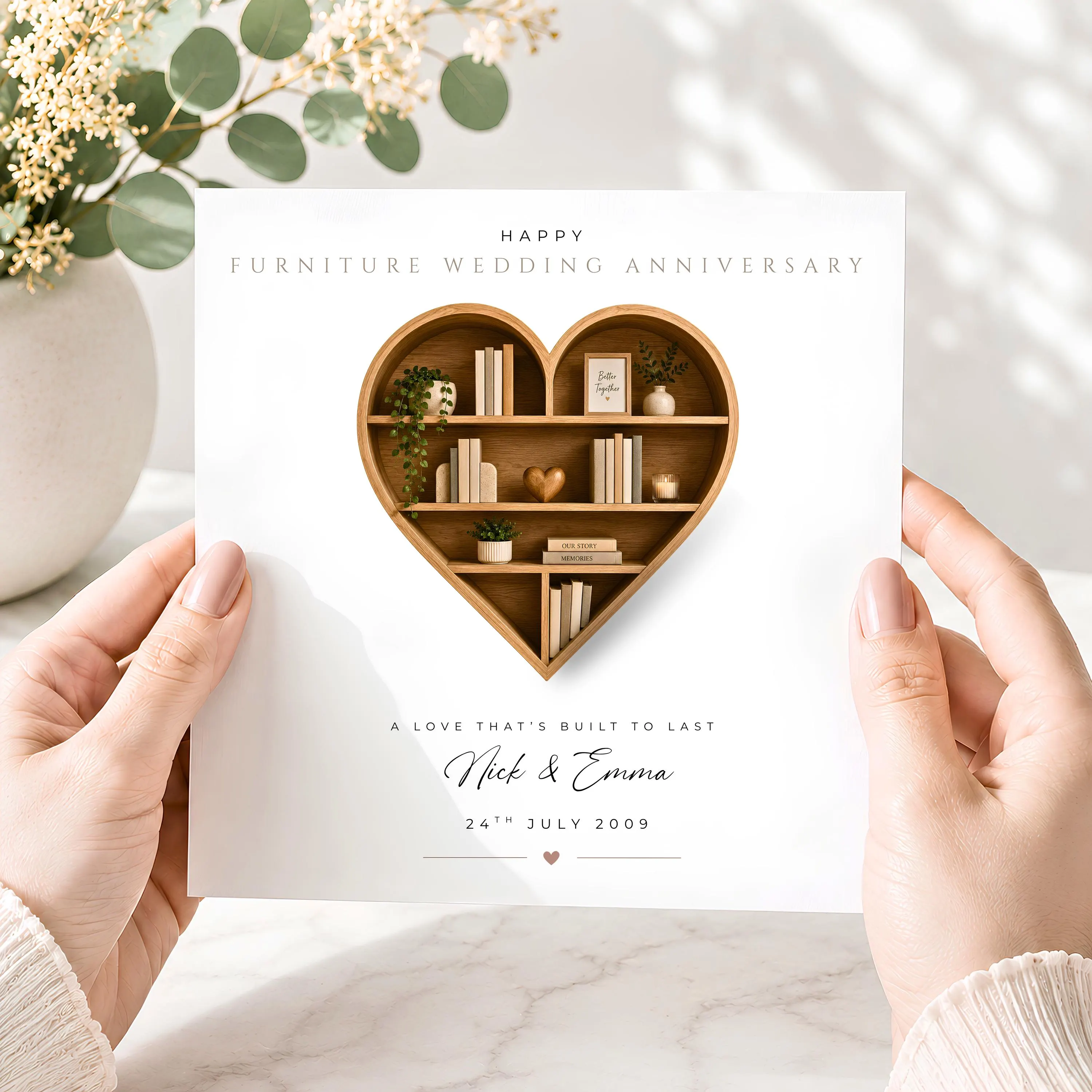 Furniture Wedding Anniversary Card, 17th Wedding Anniversary Card, Personalised 17th Anniversary Card, 17 Year Wedding Anniversary Card - image 3
