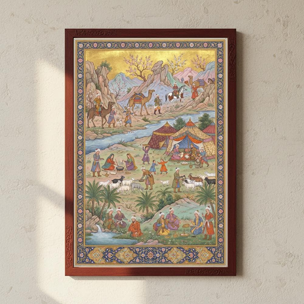 Mughal Miniature Art Print, Vintage Indo Persian Painting, Traditional Indian Wall Art, Islamic Cultural Decor Digital Download - image 5