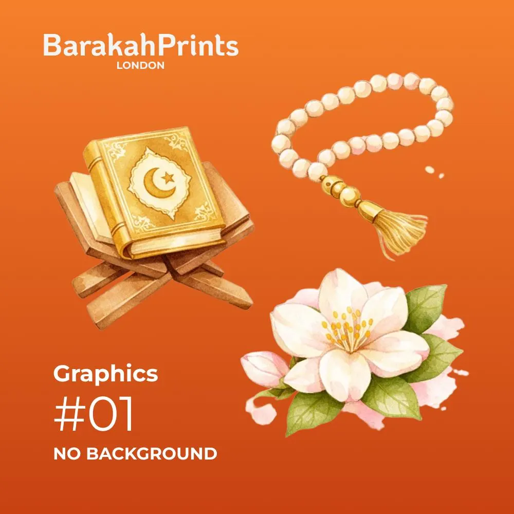 Ramadan Clipart Bundle | Gold & Watercolor Islamic Graphics (Digital Download) - image 3