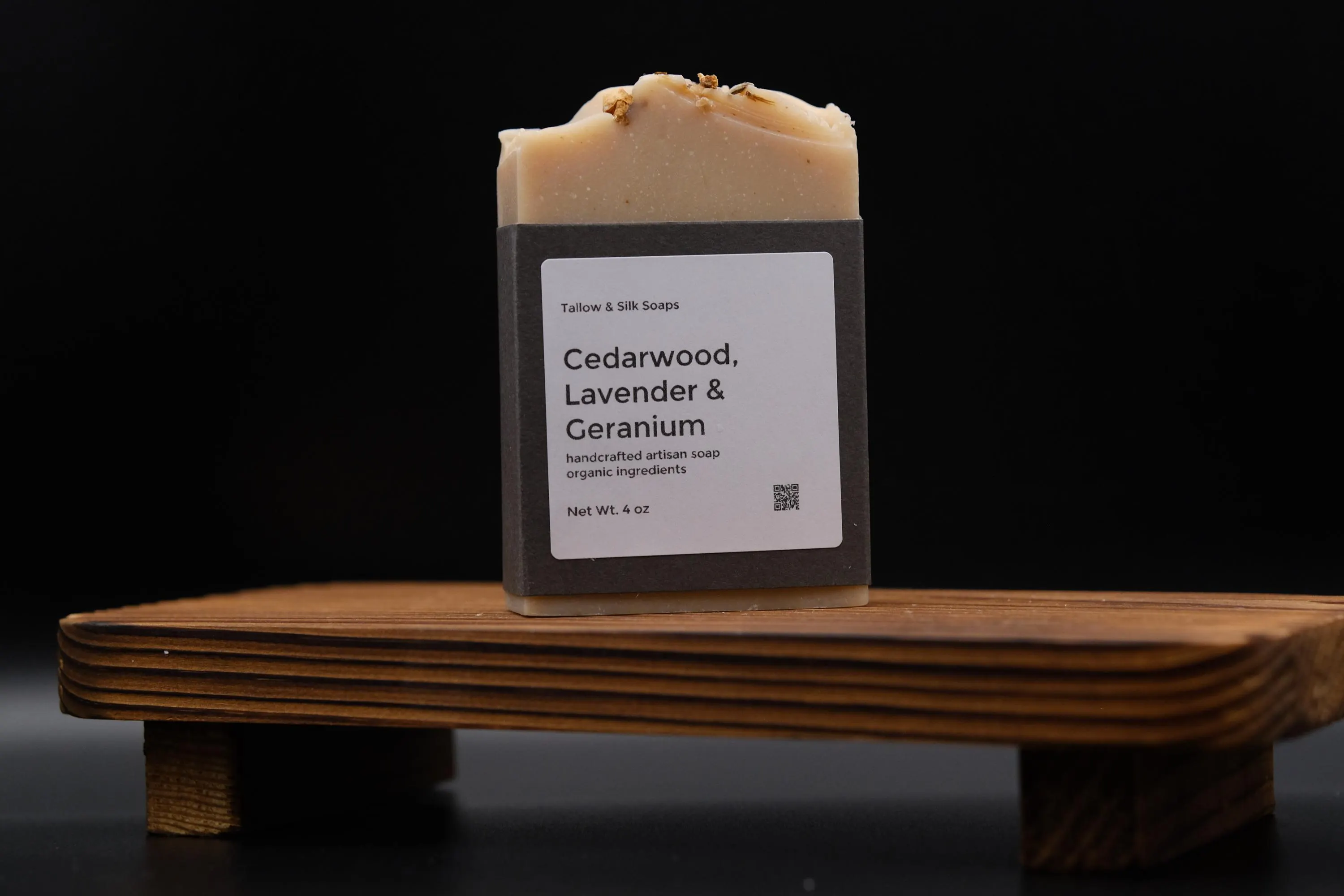 Luxe Artisan Tallow Soap Bar. Cedarwood with Lavender and Geranium. Handcrafted, Halal, Grass-fed, Natural. For Dry, Sensitive Skin. 4 oz - image 4