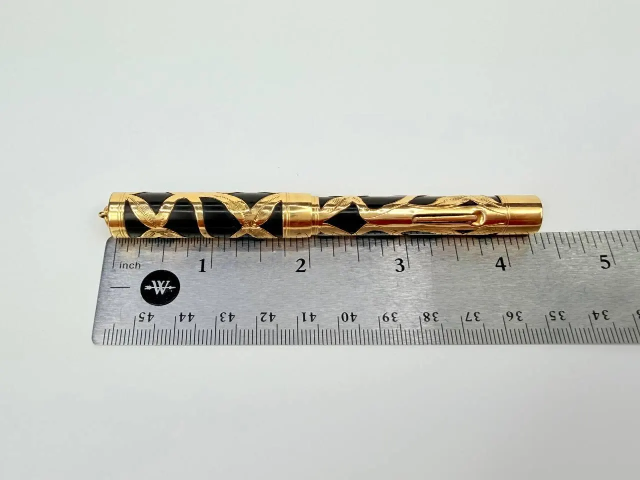 Vtg Restored CONKLIN CRESCENT Fountain Pen Gold Filled Filigree Overlay NIB 14k - image 3