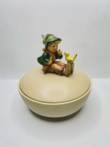 Goebel Hummel Germany # III/63 Singing Lessons Candy Dish Old Style 6" TMK 4 - image 3