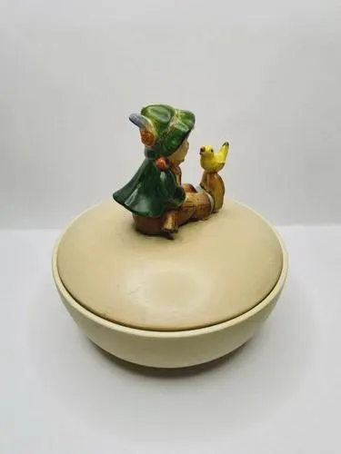 Goebel Hummel Germany # III/63 Singing Lessons Candy Dish Old Style 6" TMK 4 - image 5