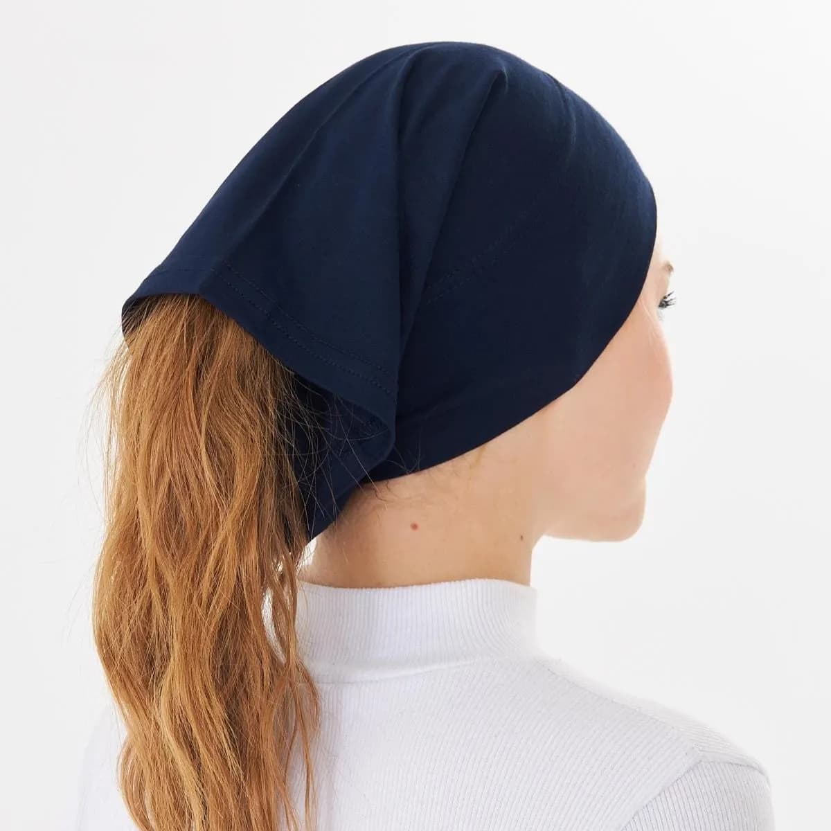 Lcyra Inner Hijab Cap Tube Bonnet, Breathable Open Ended Undercap, Soft Stretch Chemo Headwear, Non-Slip Under Scarf Headband for Women - image 3