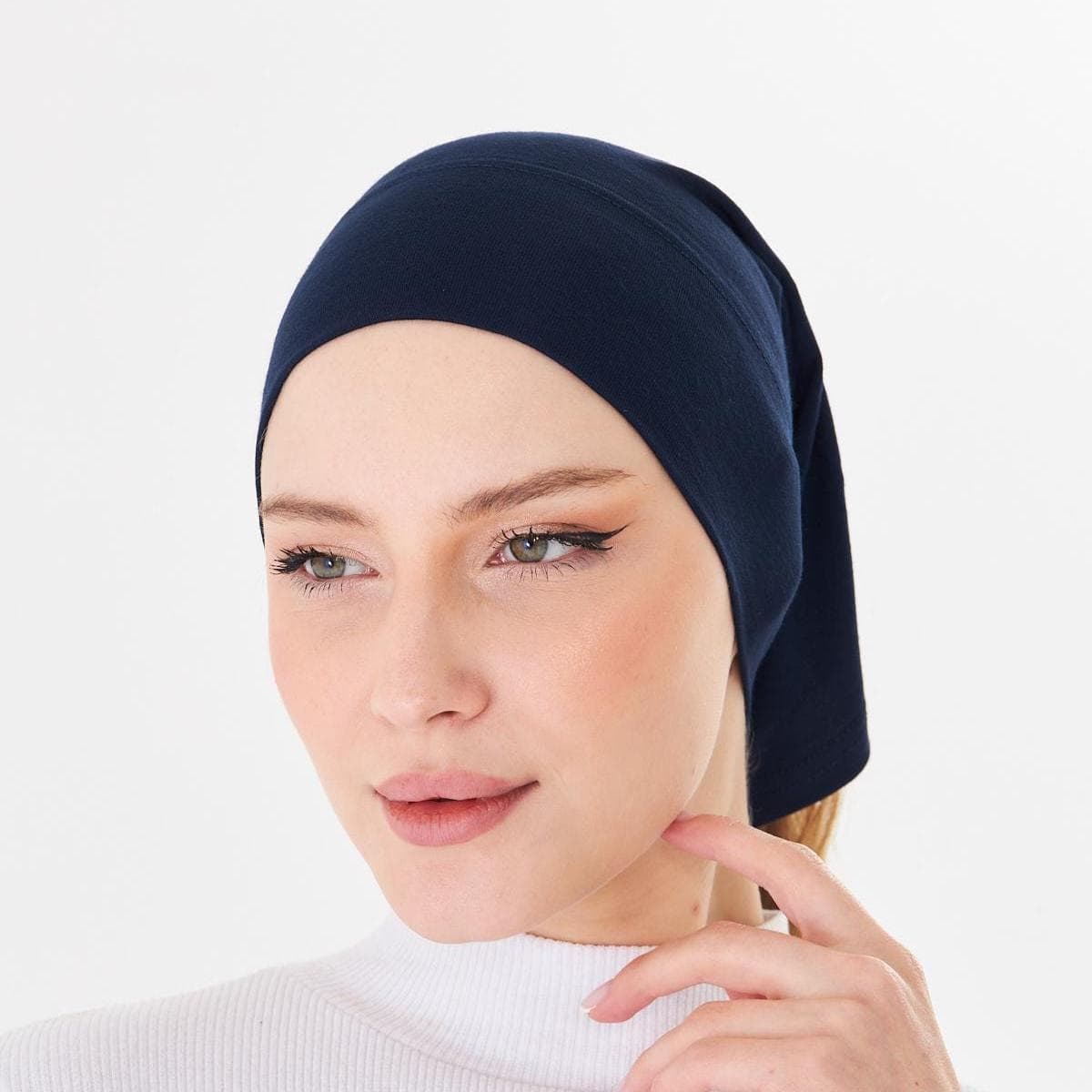 Lcyra Inner Hijab Cap Tube Bonnet, Breathable Open Ended Undercap, Soft Stretch Chemo Headwear, Non-Slip Under Scarf Headband for Women - image 4