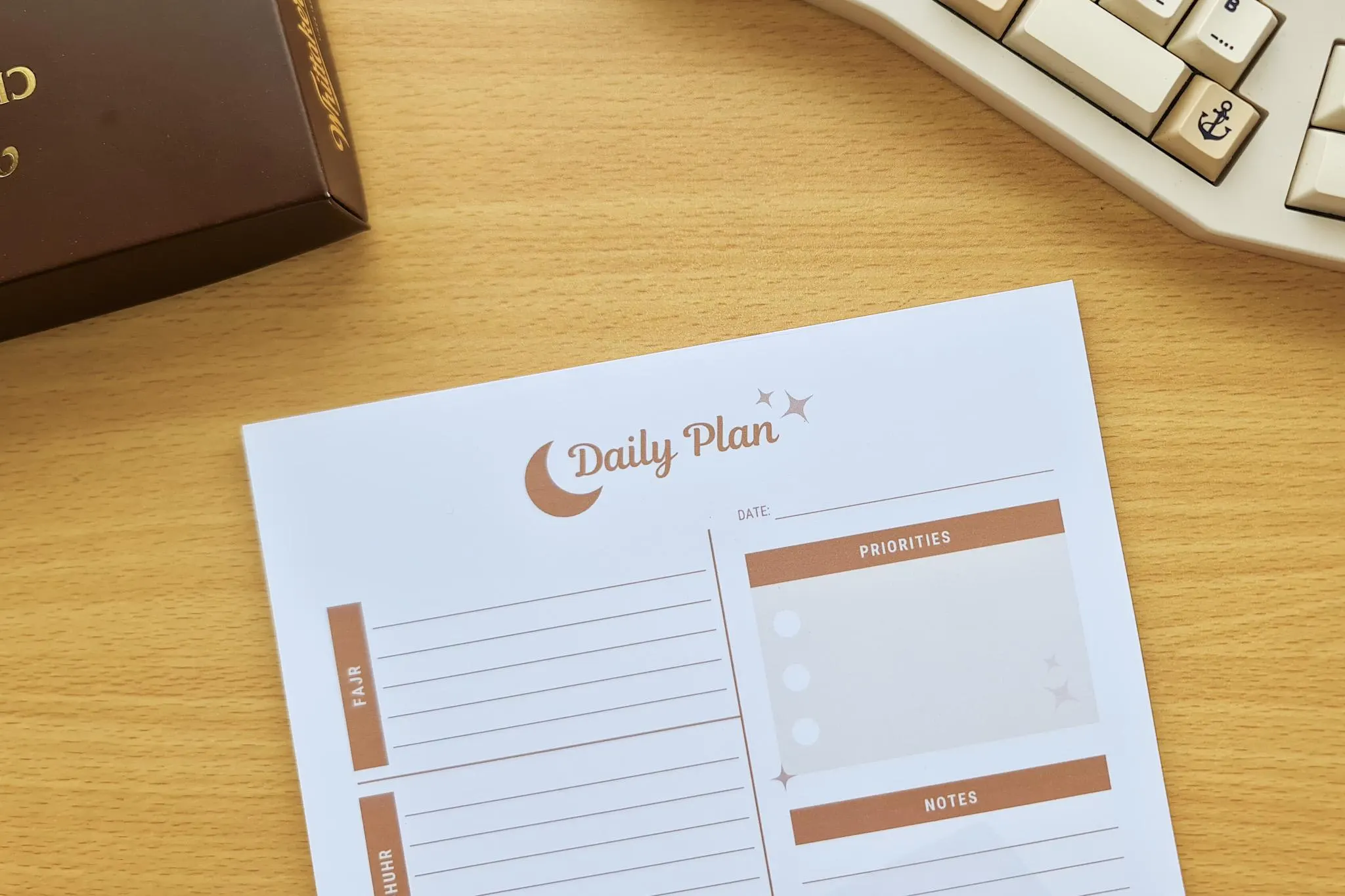 Cosy Brown Daily Planner Islamic Notepad - image 2