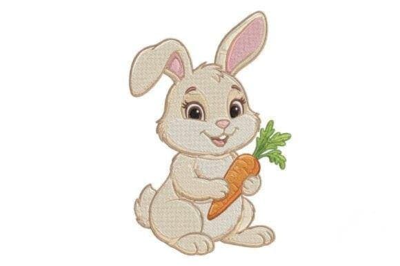 Bunny Carrot Embroidery Design | Kawaii Rabbit Hand Stitch Pattern (Digital Download) - image 3