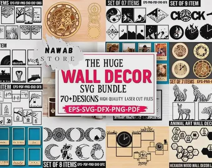3D Metal Wall Art SVG Bundle, 250+ Laser Cut Designs (Digital Download) - image 3