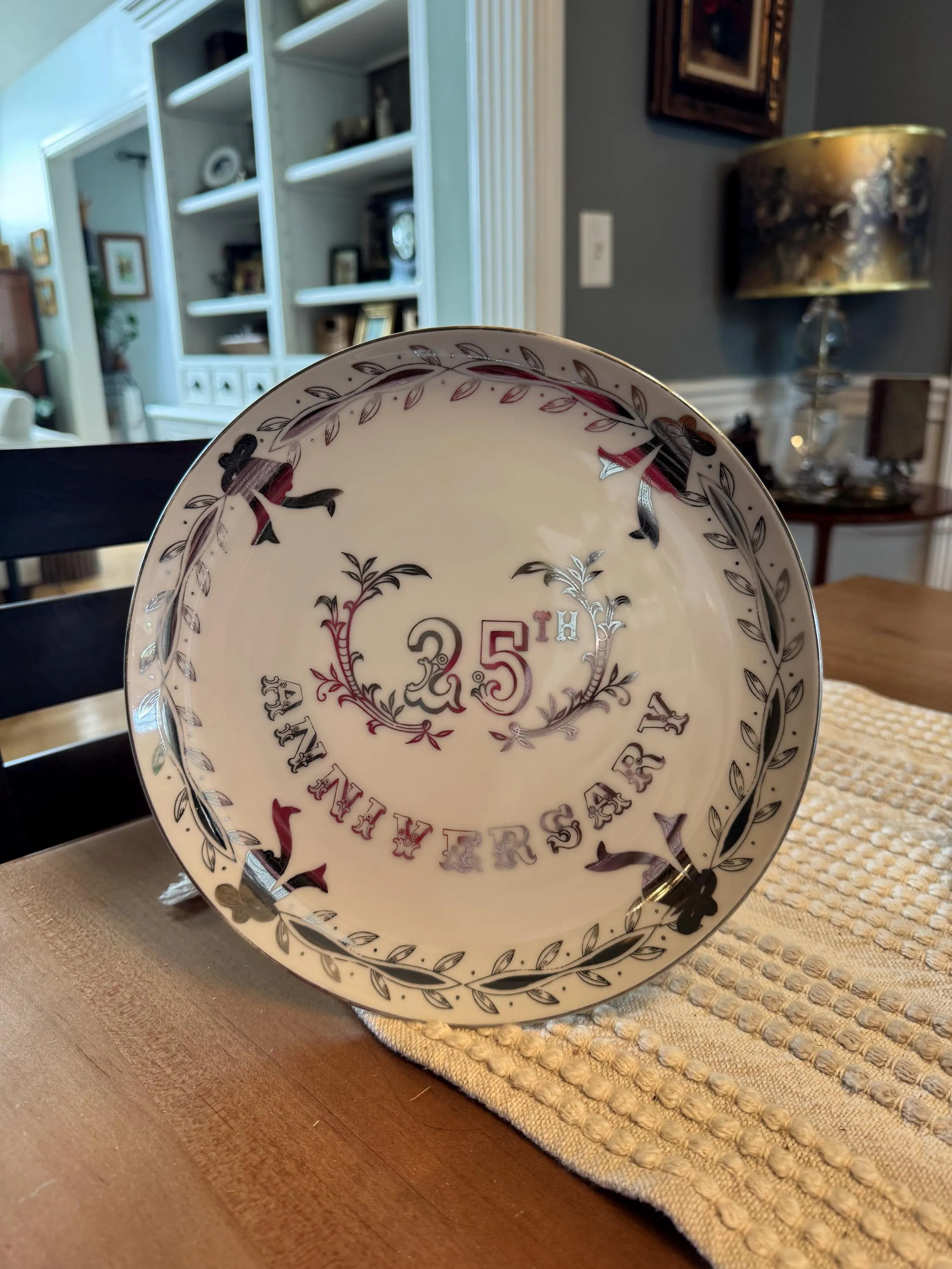 Vintage Lefton China 25th Anniversary Plate - image 3