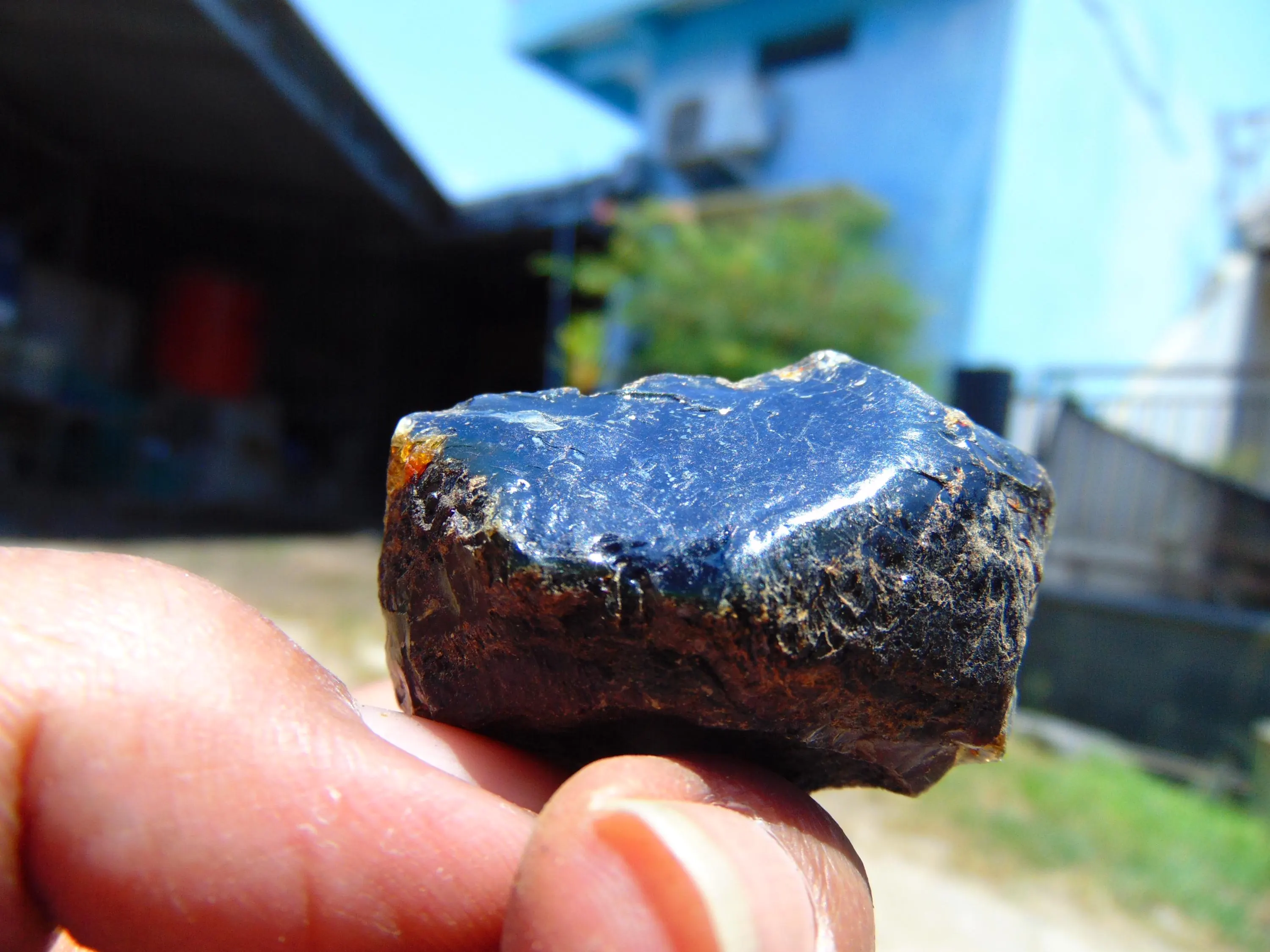 16 gram Rough Raw Indonesian Blue Amber 26RBX81 91x25x22