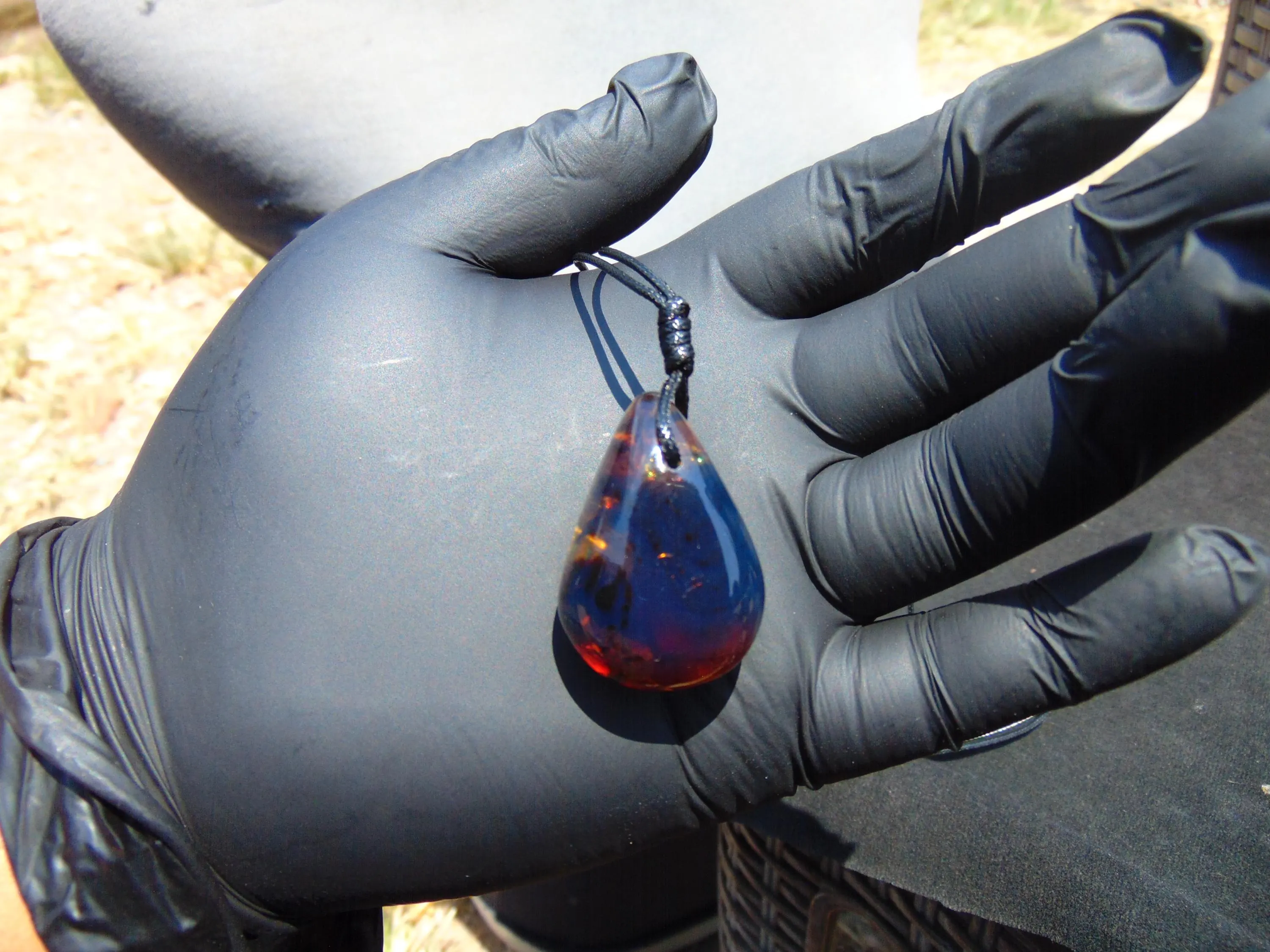 Genuine Natural Indonesian Blue Amber Pendant 7 gr – PBA966 - image 4