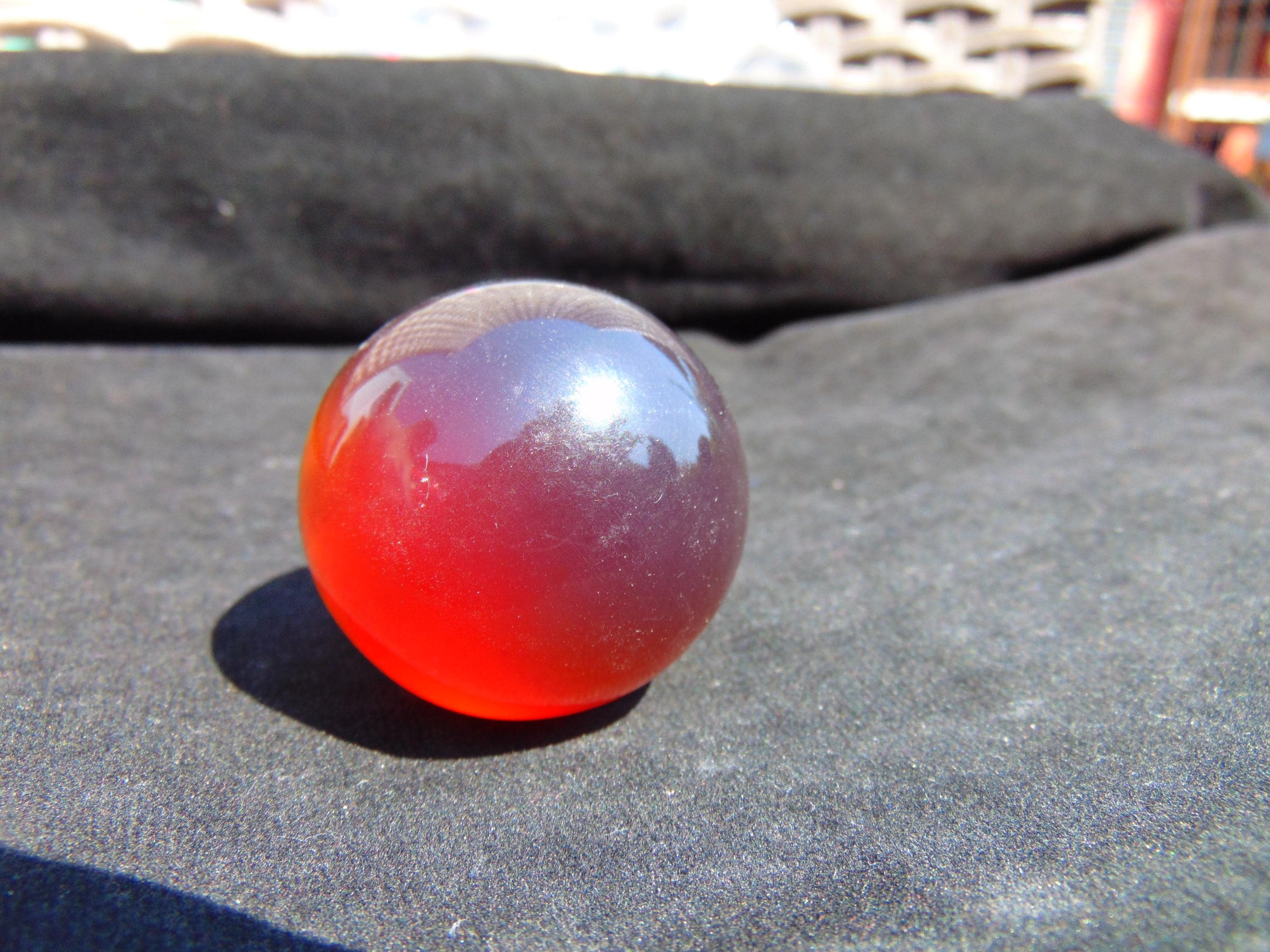 32 gram 37 mm Sphere Ball Natural Indonesia Crystal Amber Stone, Rare Specimen 26BL1