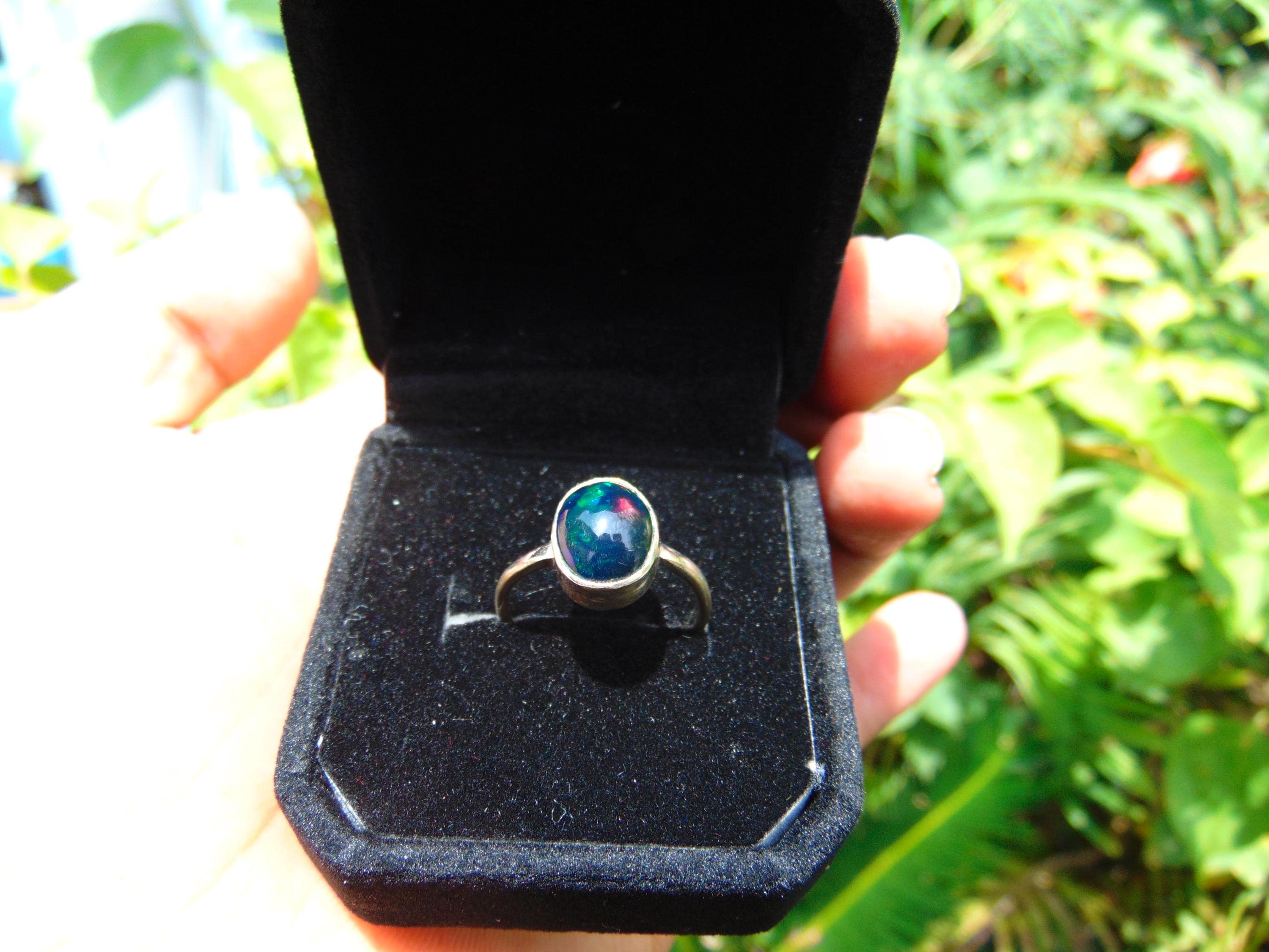 Handmade Sterling Silver Opal Ring – Crystal Jewelry