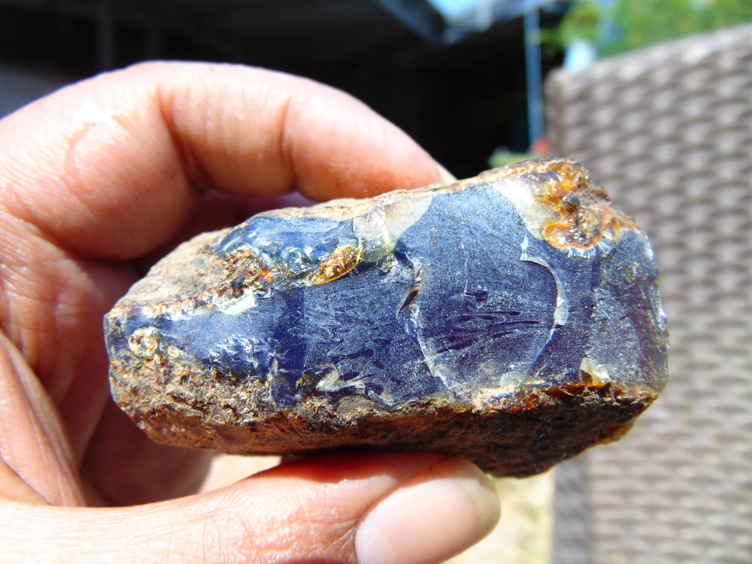 35 gram Rough Raw Indonesian Blue Amber 26RBX23 59x30x23