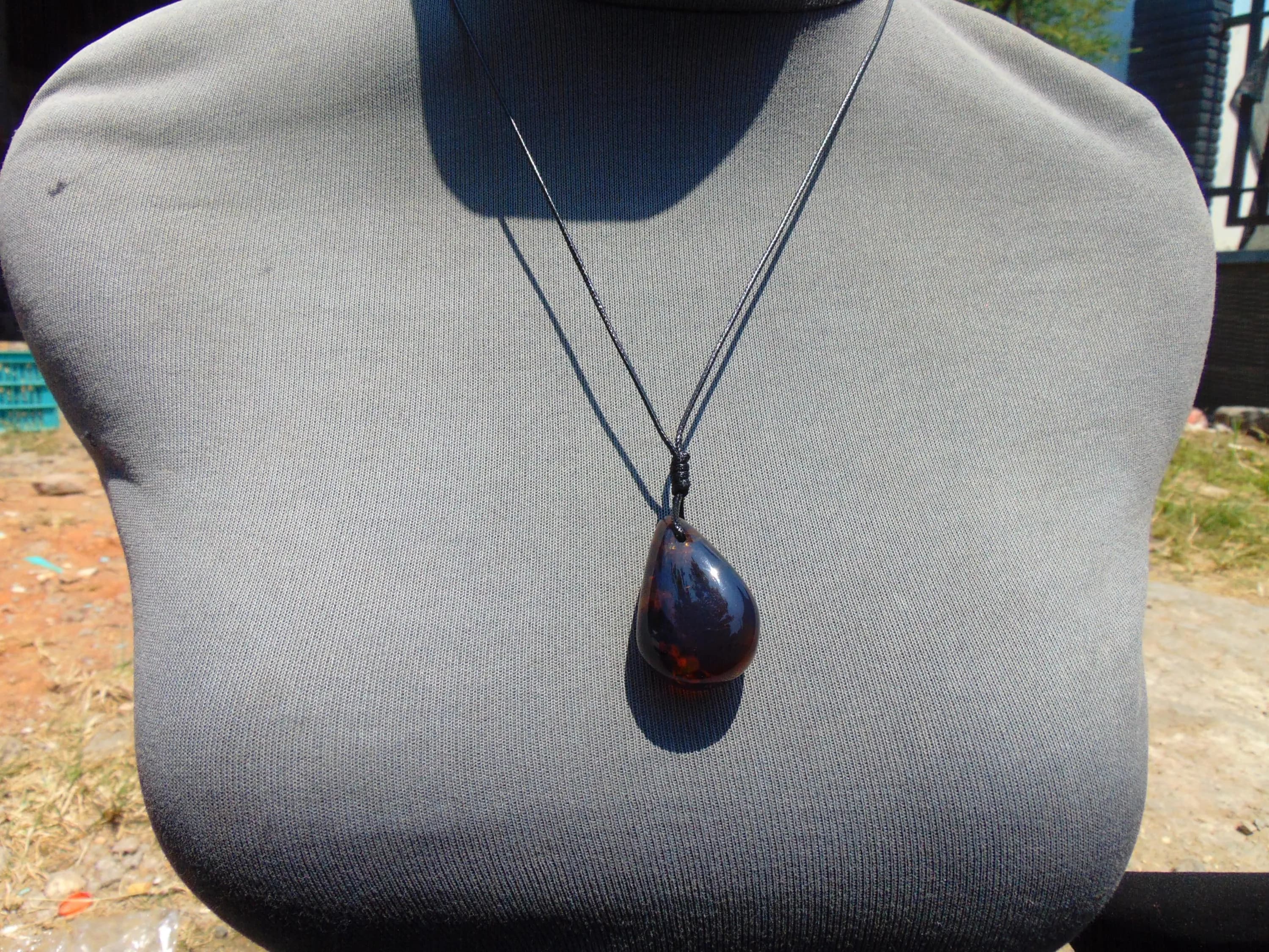 Genuine Natural Indonesian Blue Amber Pendant 7 gr – PBA966 - image 5