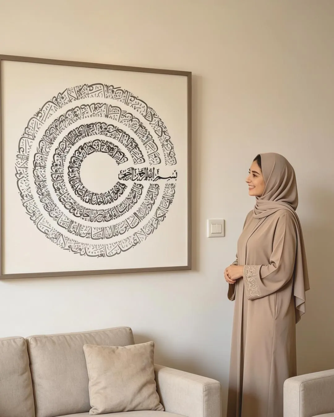 Four Quls Islamic Wall Art | Calligraphy Print | Quran Surah | Muslim Home Decor | Digital Download | 3000x3000 pixel Size - image 4