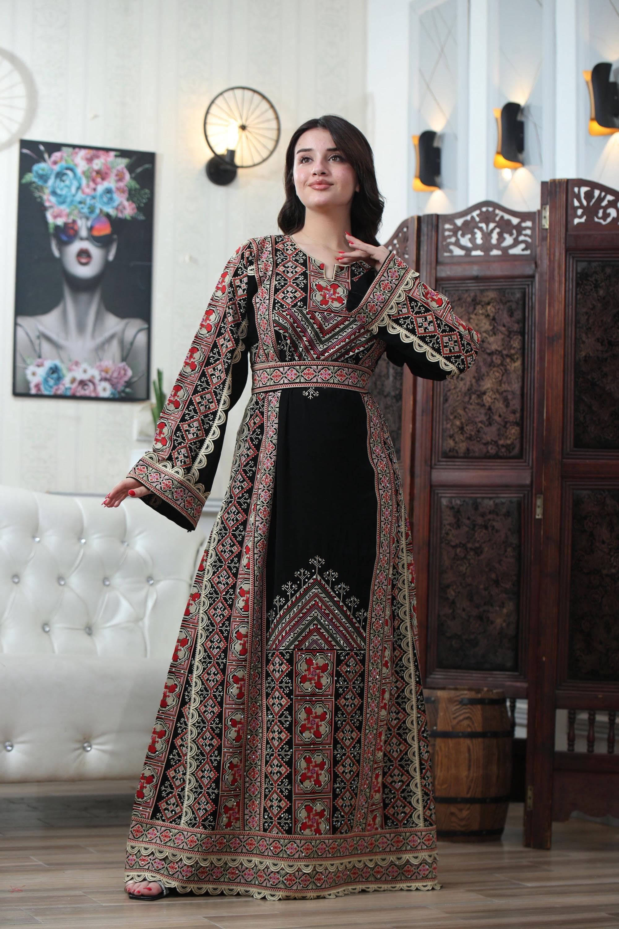 Beam Of Hebron - High Quality Traditional Embroidered Palestinian Thobe