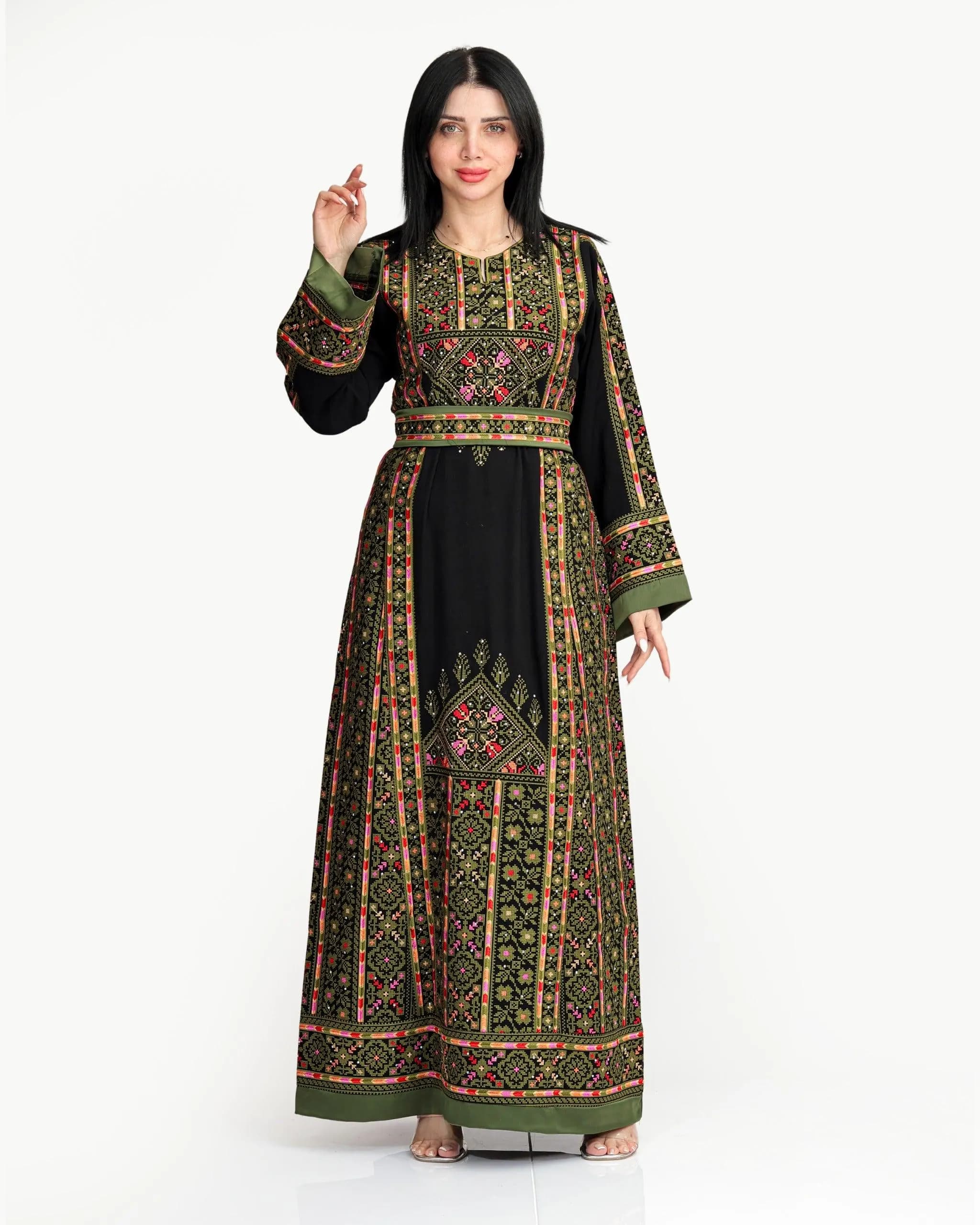 Beauty Of Beit Jala - High Quality Embroidered Palestinian Thobe Dress