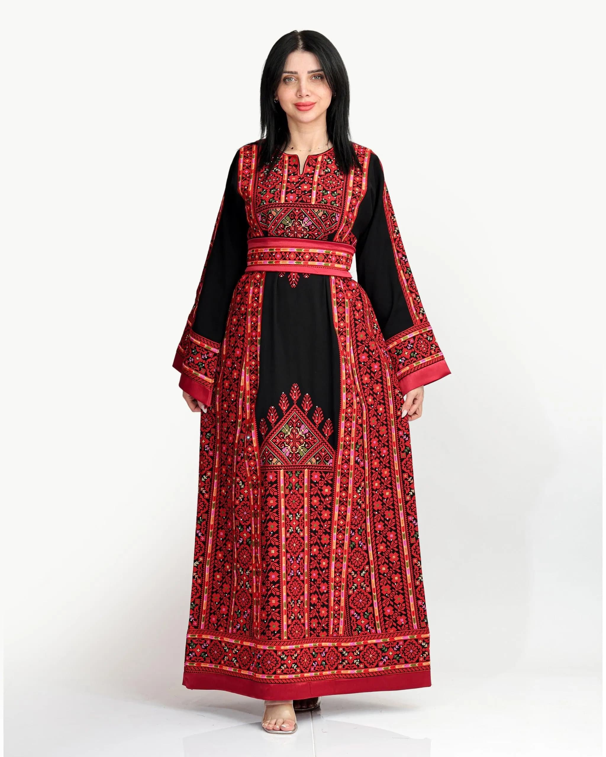 Beauty Of Beit Jala - High Quality Embroidered Palestinian Thobe Dress
