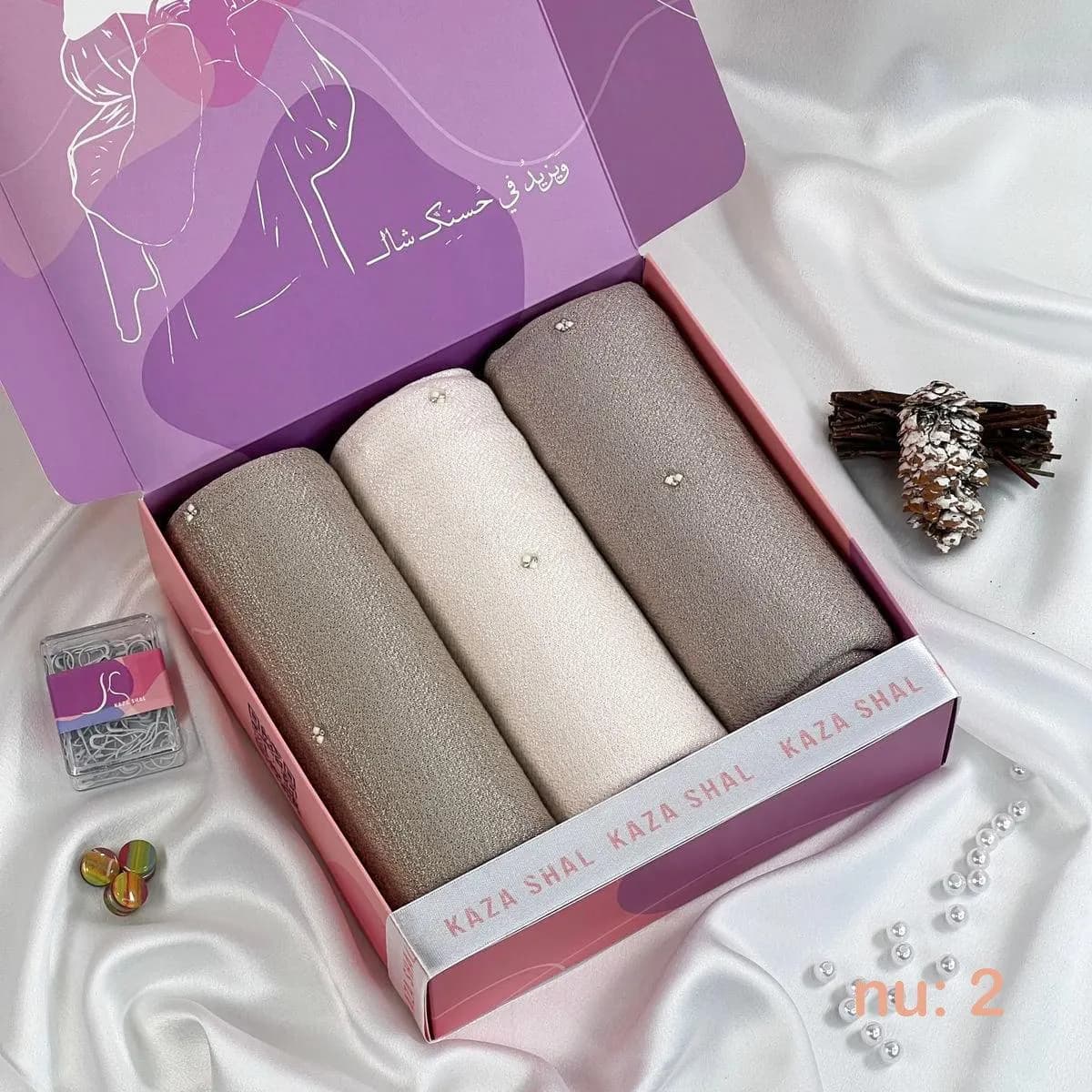Cotton With Strass - Hijab Package of 3 - JPK Traditions