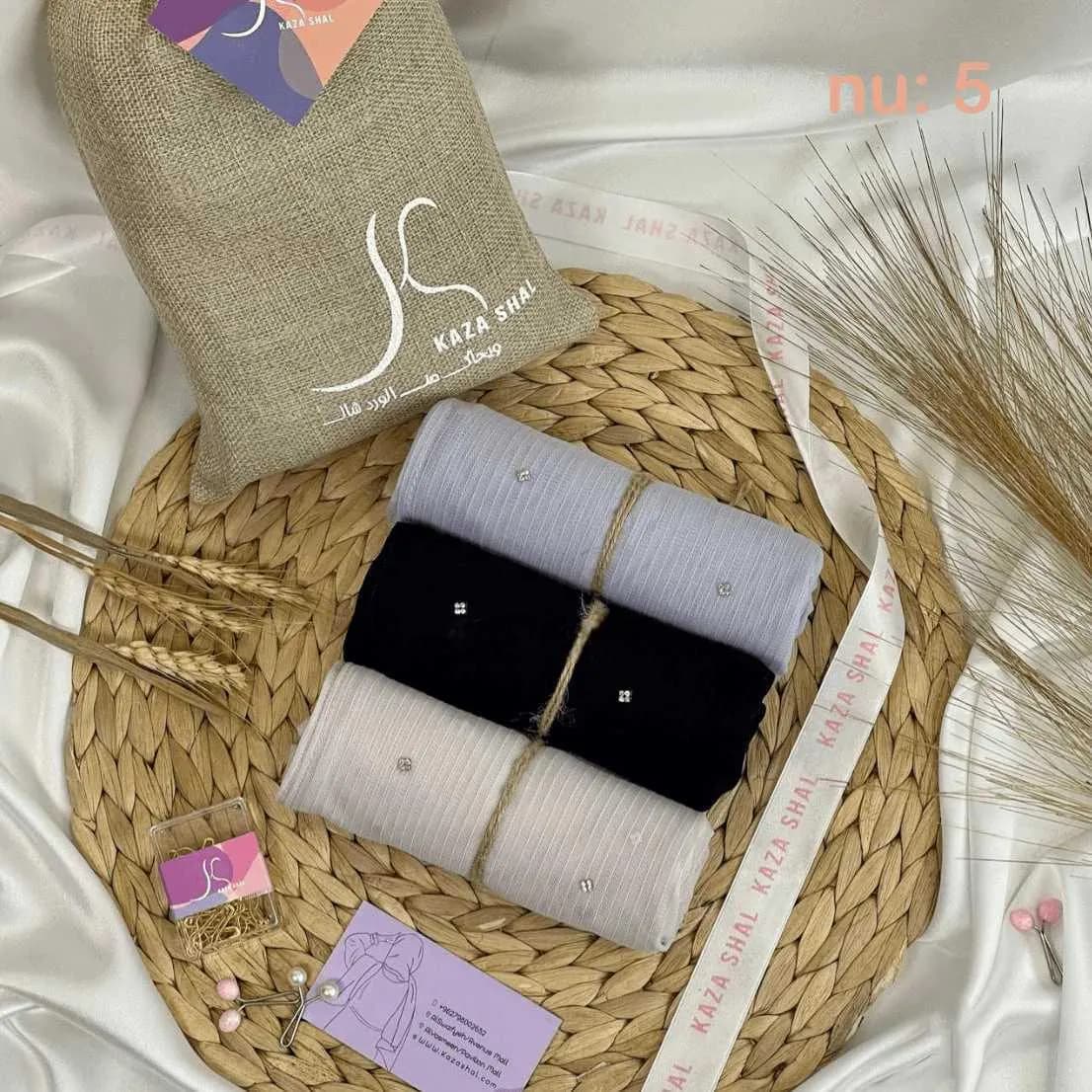 Double Stretch With Strass - Hijab Package of 3 - JPK Traditions
