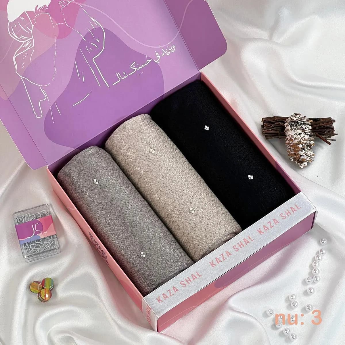 Cotton With Strass - Hijab Package of 3 - JPK Traditions