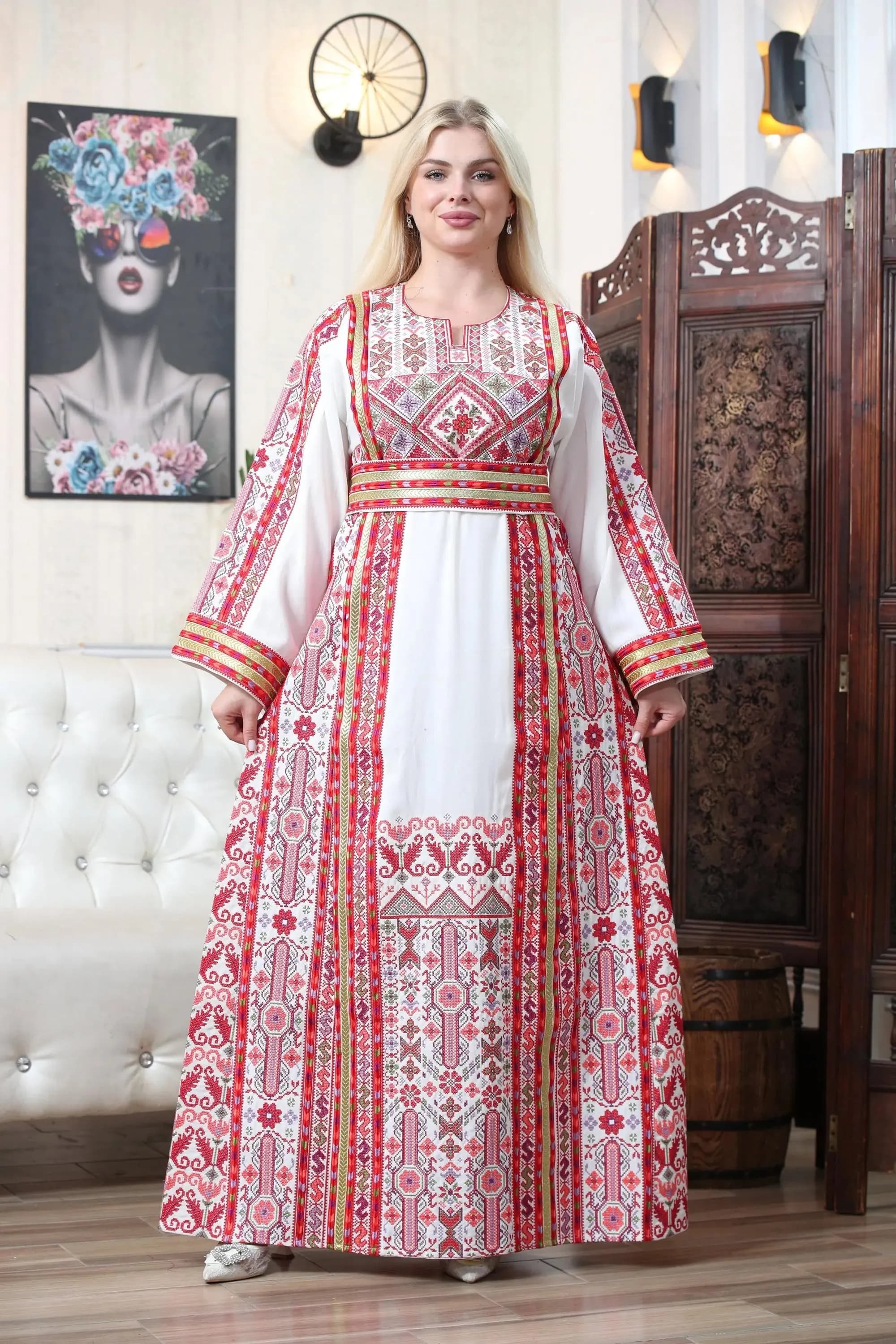 Beam Of Beit Jala - High Quality Traditional Embroidered classic Palestinian Thobe - JPK Traditions