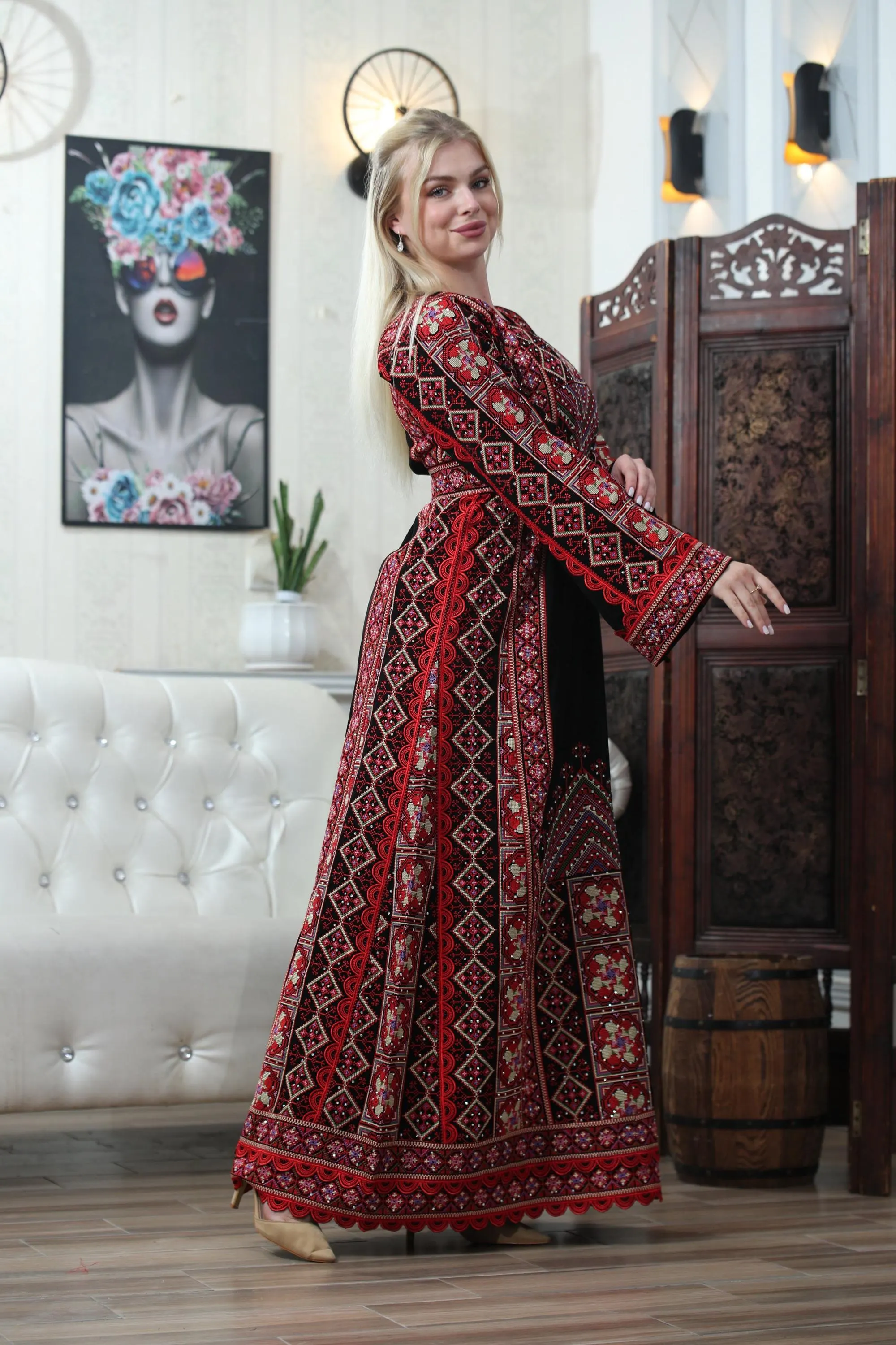 Beam Of Hebron - High Quality Traditional Embroidered Palestinian Thobe
