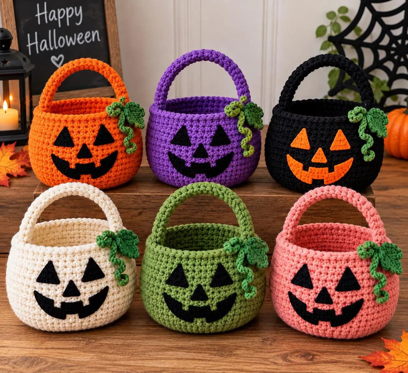 Crochet Halloween Basket Pattern, Pumpkin Trick or Treat Bag PDF, Easy Beginner Crochet Pattern, Jack O Lantern Basket - image 3