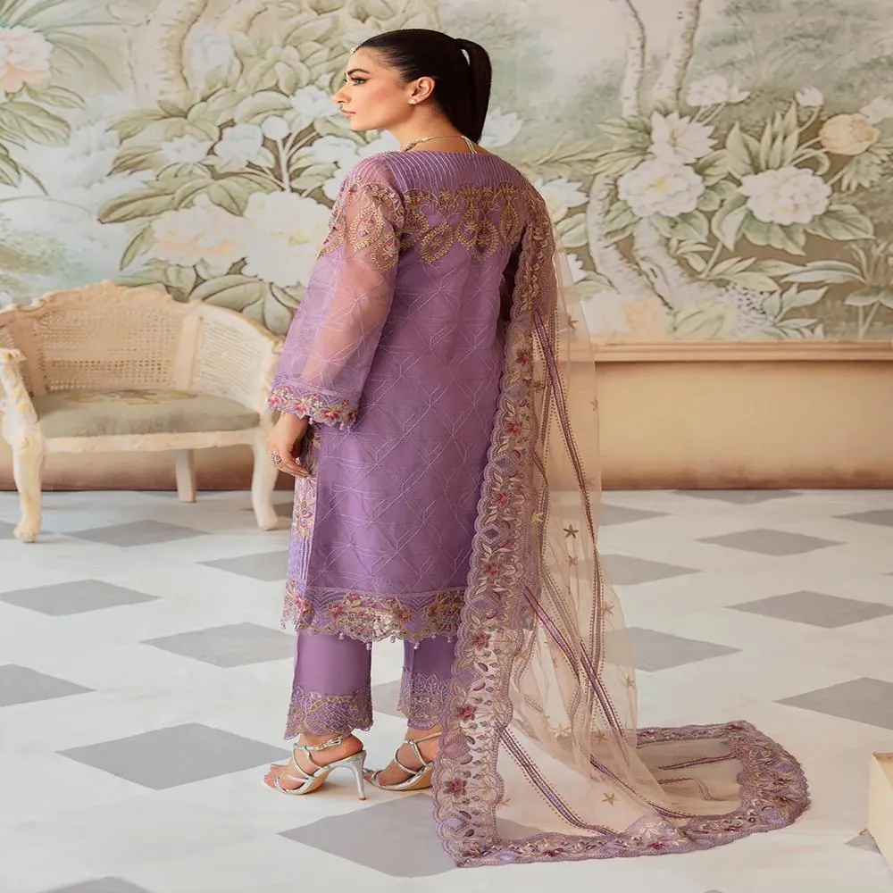 Pakistani And Indian organza net embroidered salwar kameez wedding dress - image 3