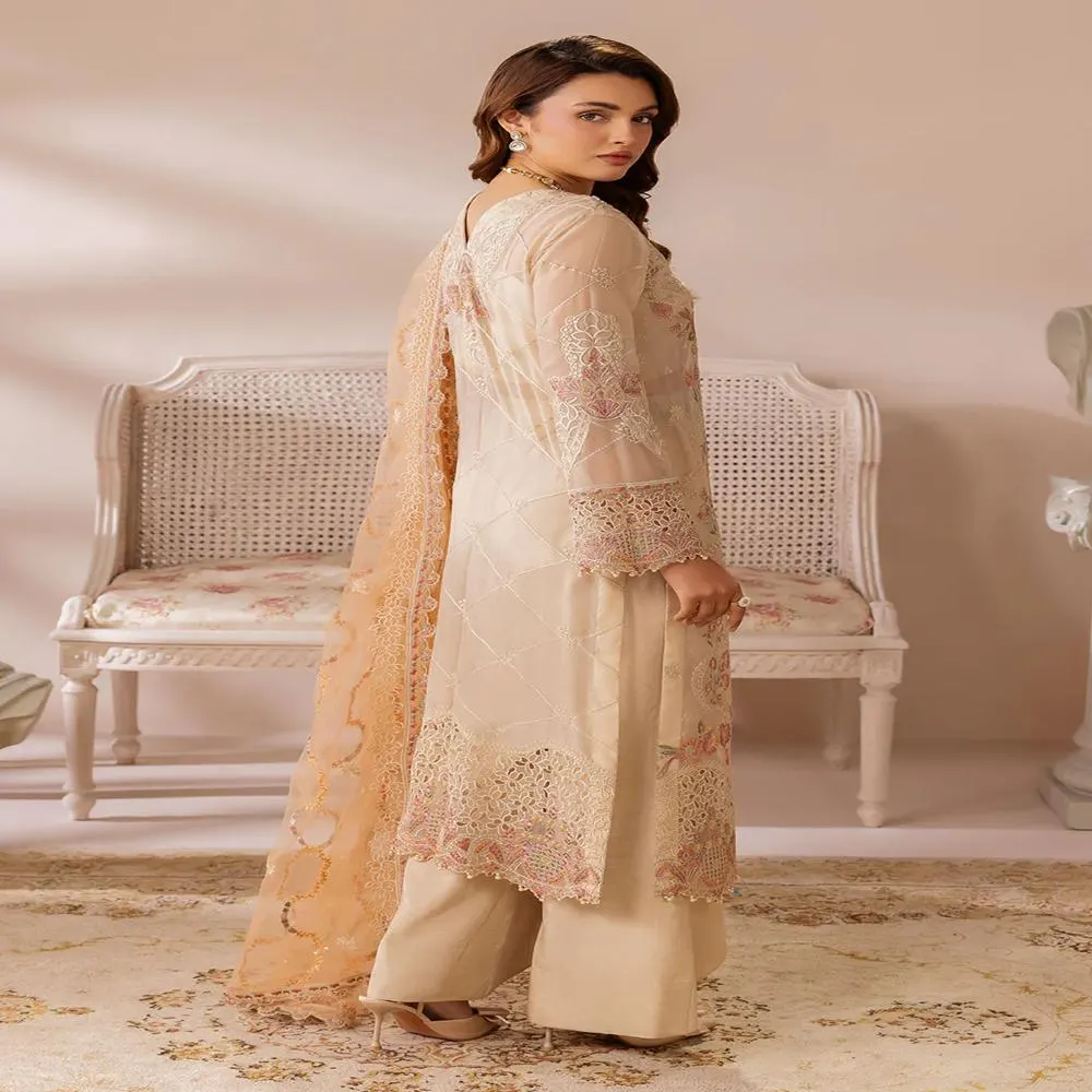 Pakistan and Indian Salwar Kameez Chiffon 3 Piece Suits Kurta Kurti – Wedding Gift Dress - image 4